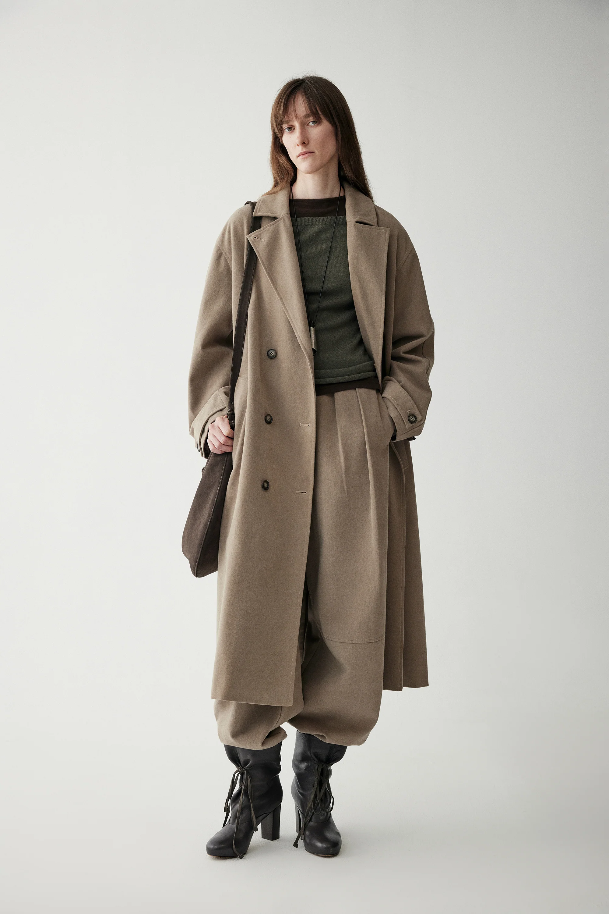 Long Straight-cut Trench Coat - Image 4