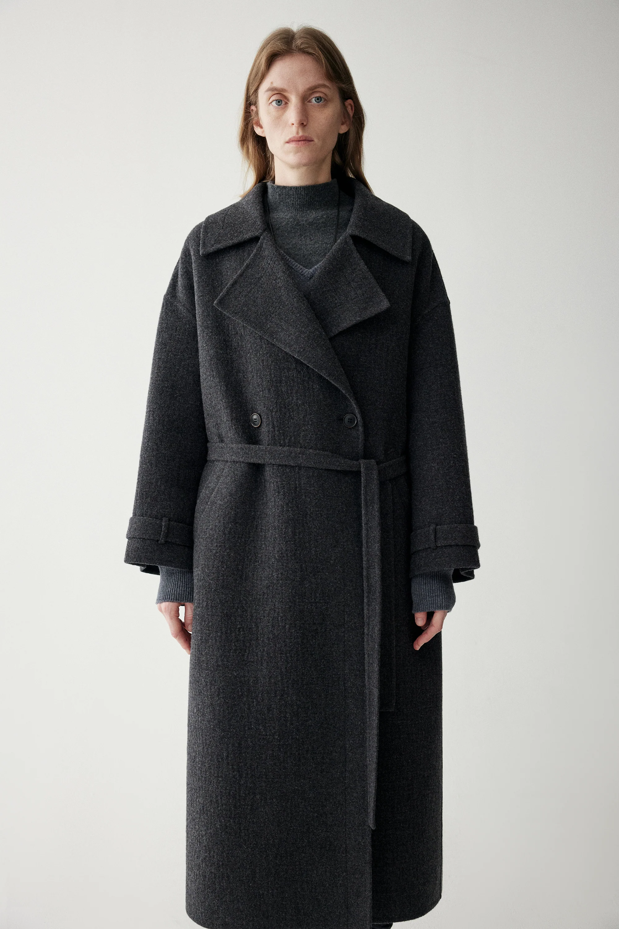 Belted Wool Trench Coat - Image 13