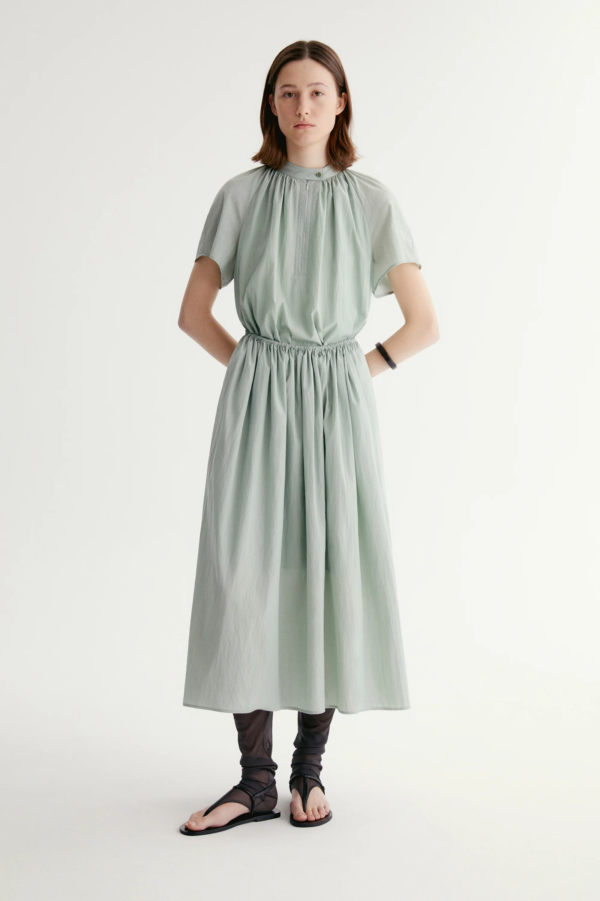 A-line Pleated Dress - Image 3