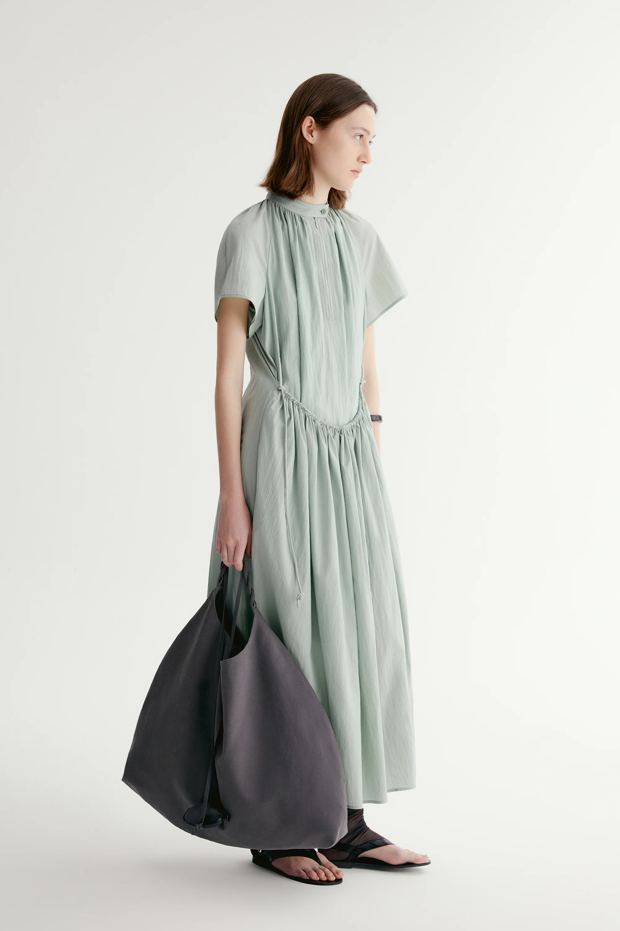 A-line Pleated Dress - Image 4