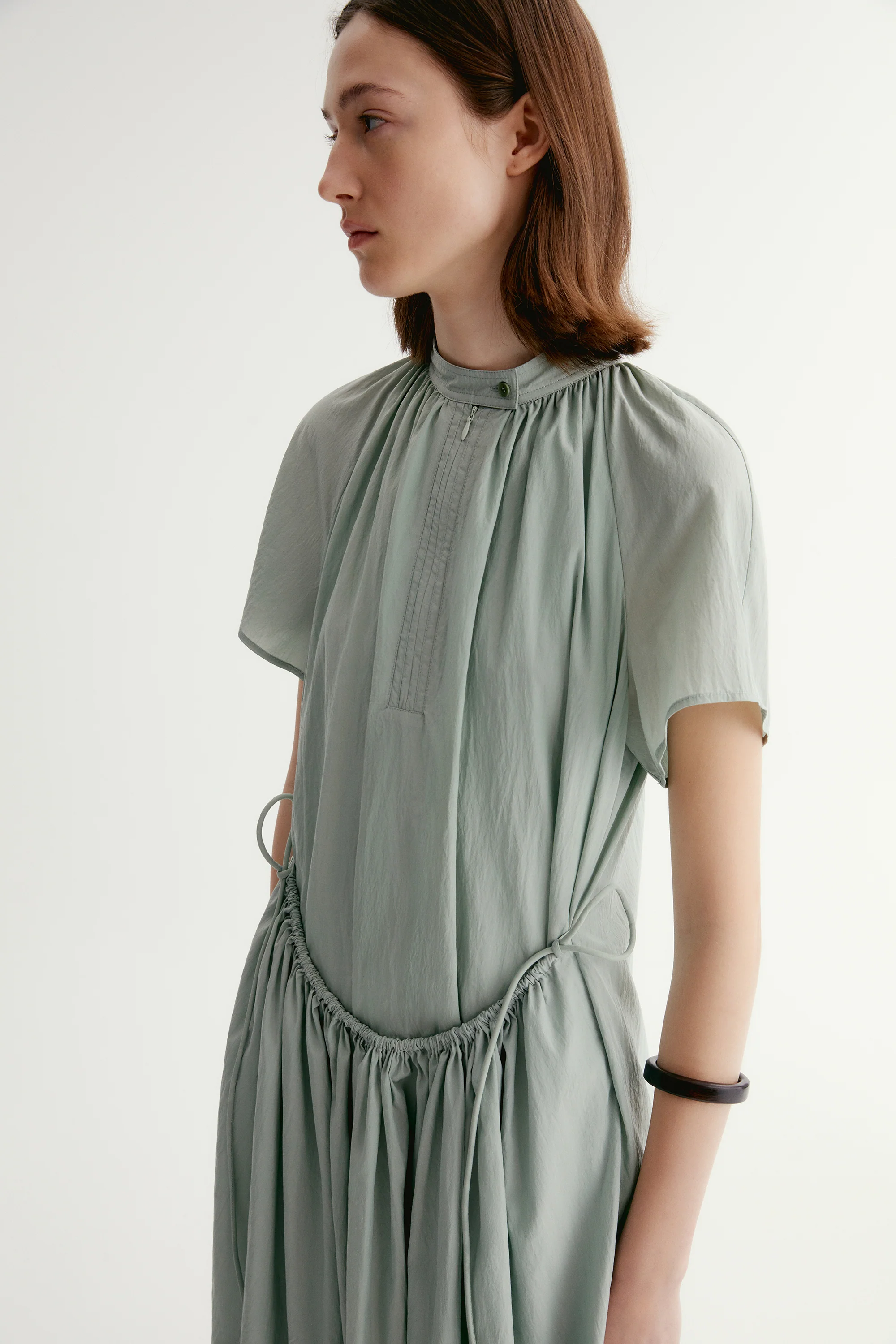 A-line Pleated Dress - Image 8