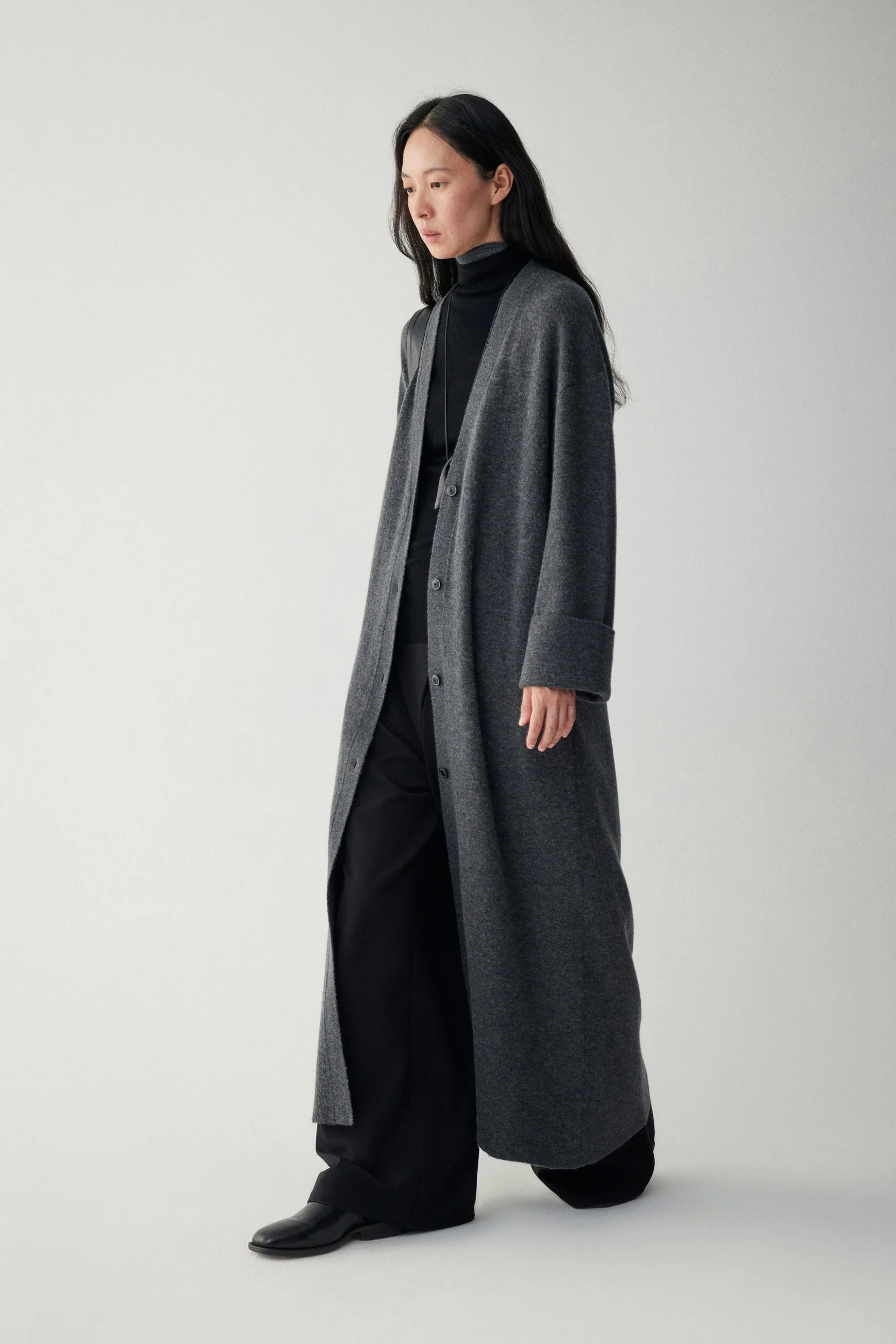 Ankle-length Alpaca Cardigan - Image 11