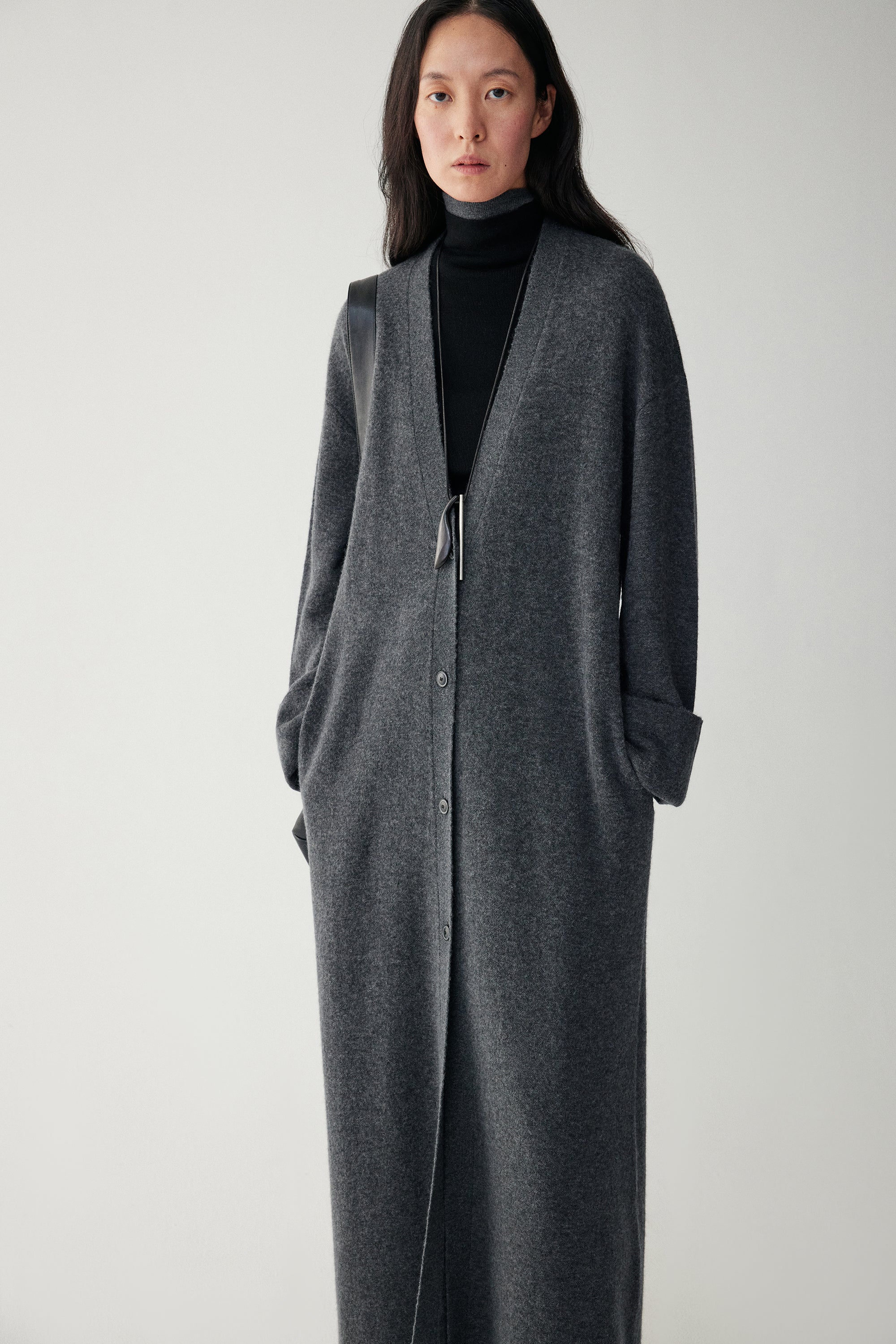 Ankle-length Alpaca Cardigan - Image 14