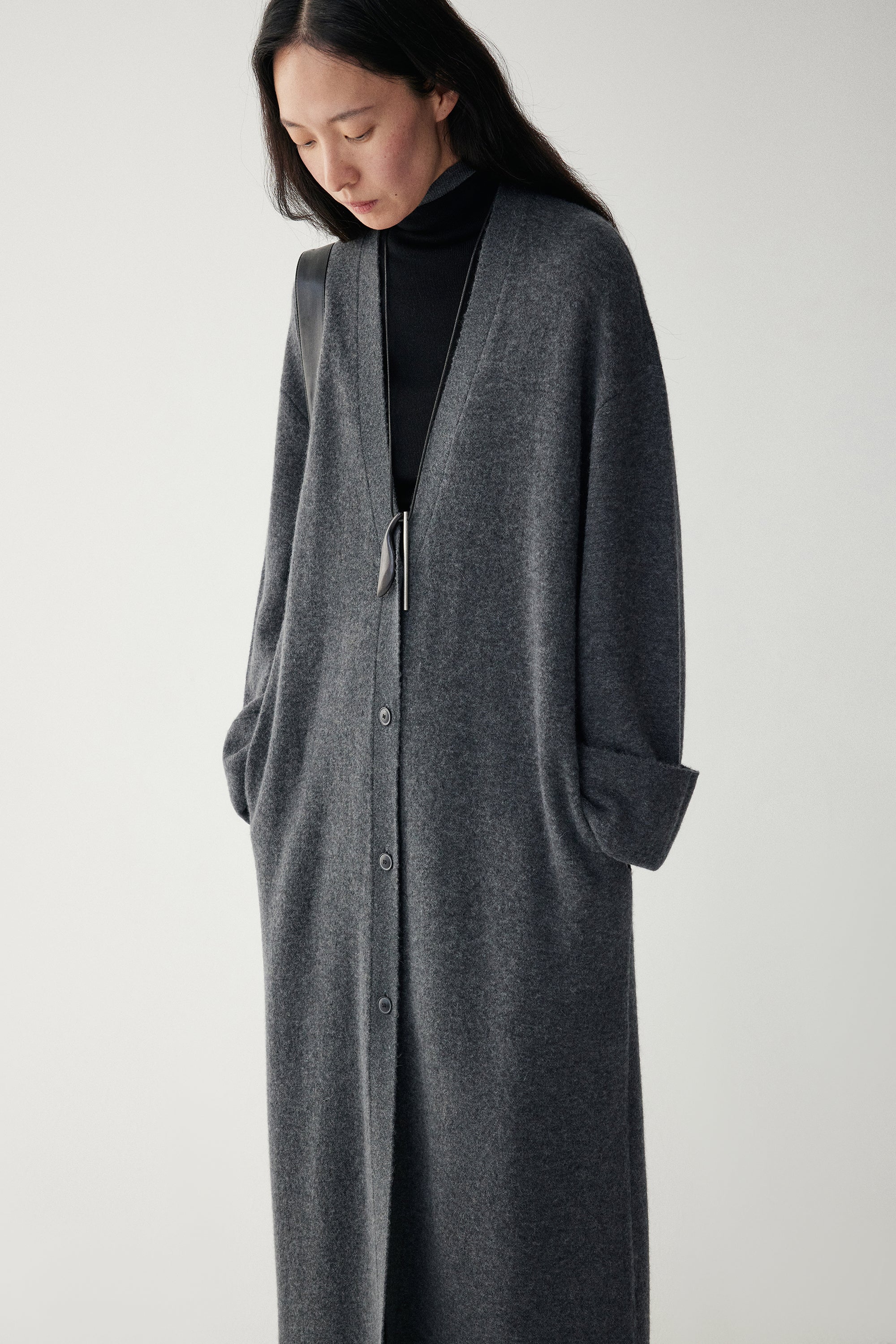 Ankle-length Alpaca Cardigan - Image 15