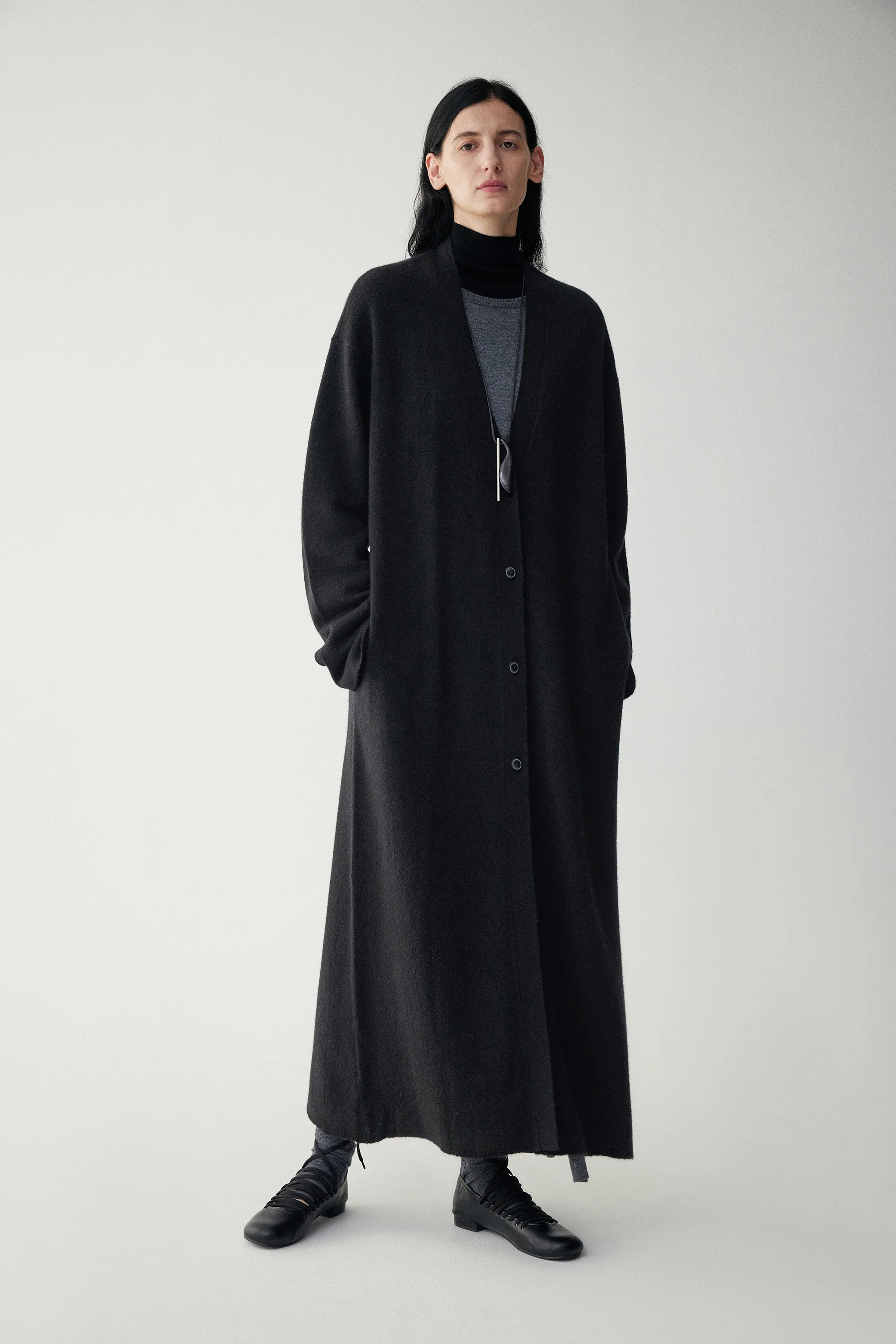 Ankle-length Alpaca Cardigan - Image 4