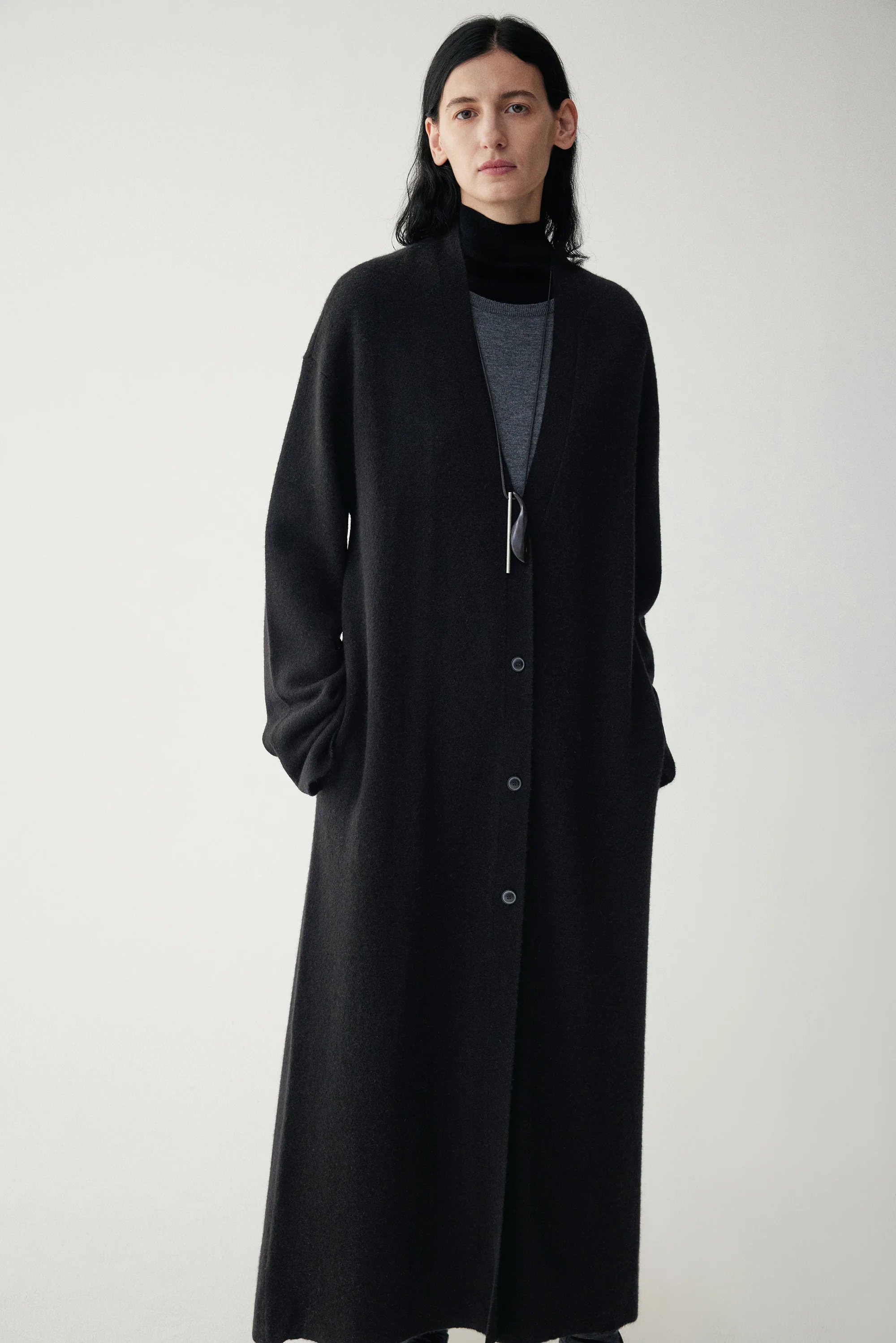 Ankle-length Alpaca Cardigan - Image 6