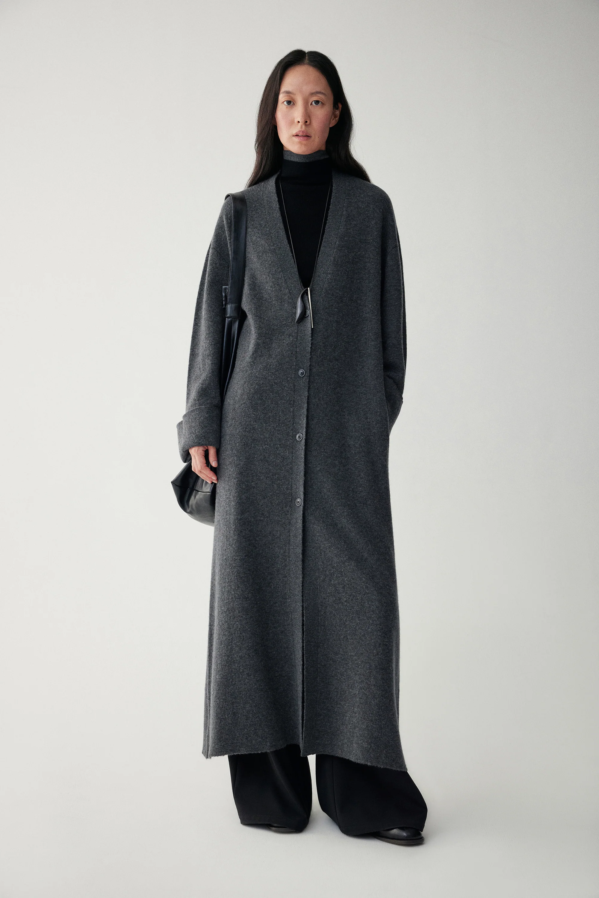 Ankle-length Alpaca Cardigan - Image 9
