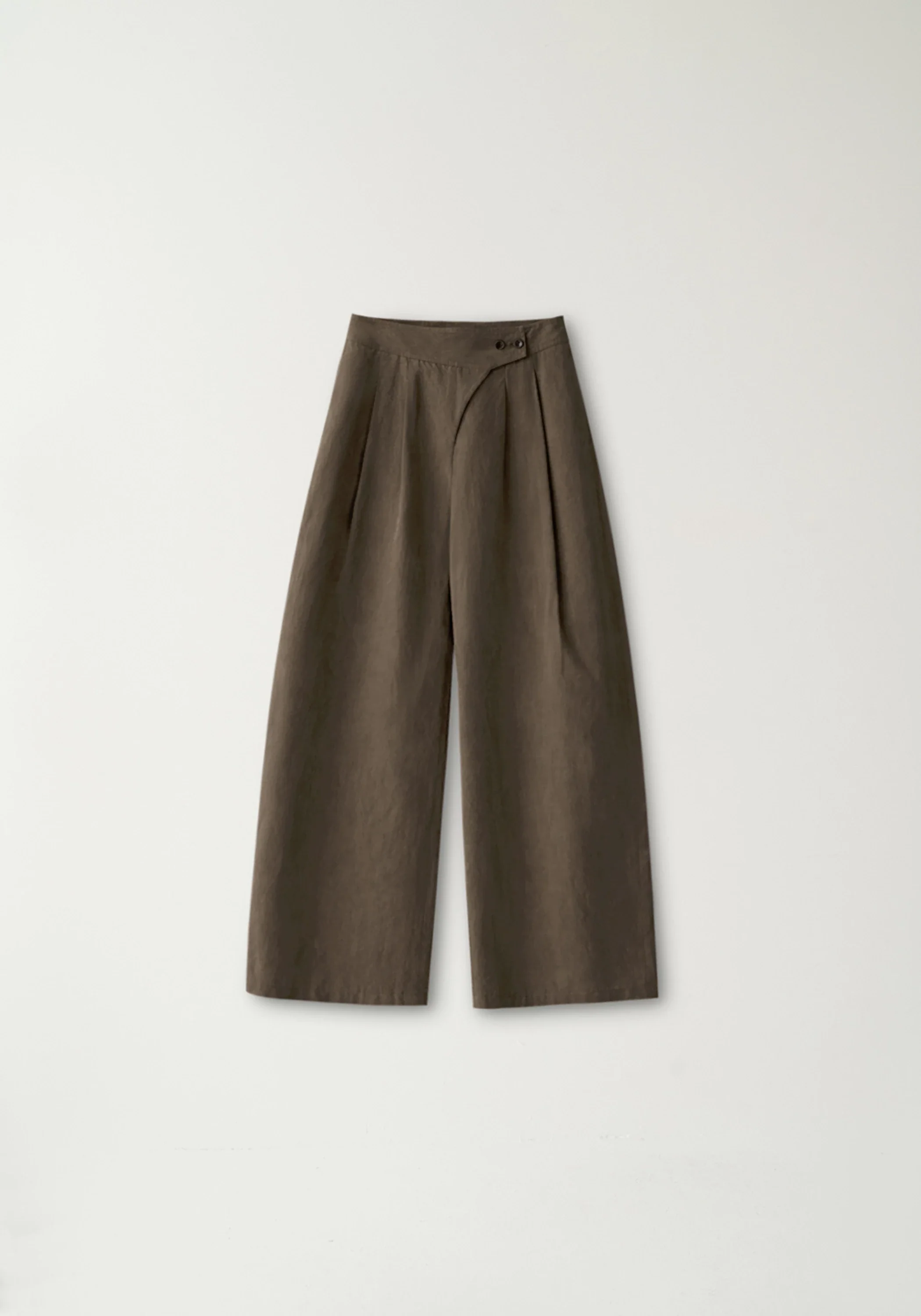 Asymmetric Cotton-linen Pants - Image 2