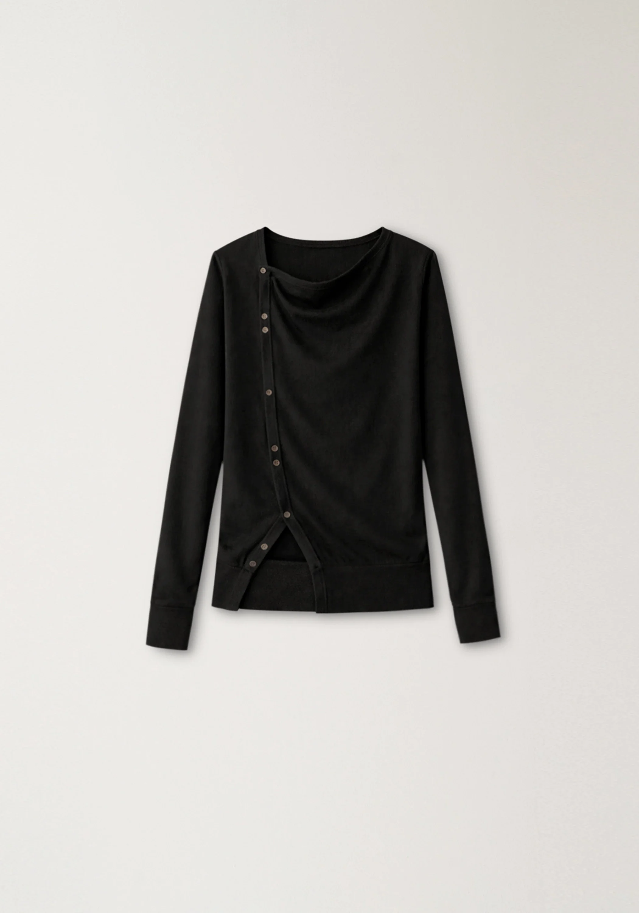 Asymmetric Hemp-cotton Cardigan - Image 2