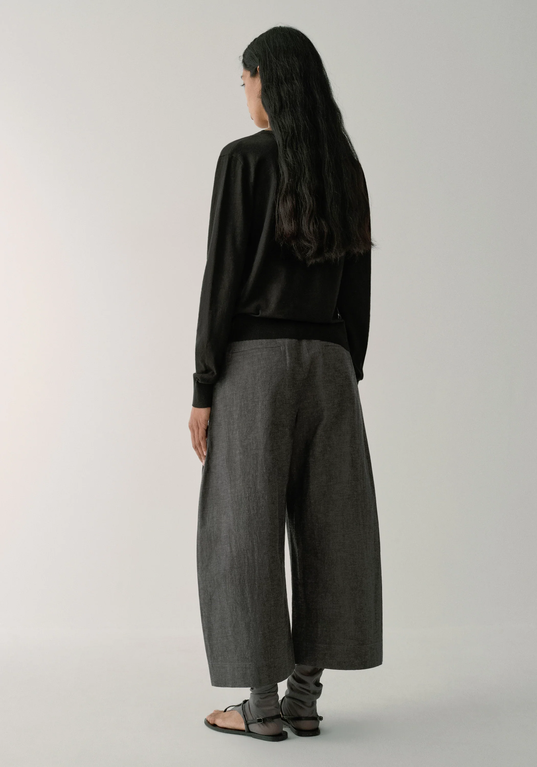 Asymmetric Hemp-cotton Cardigan - Image 5