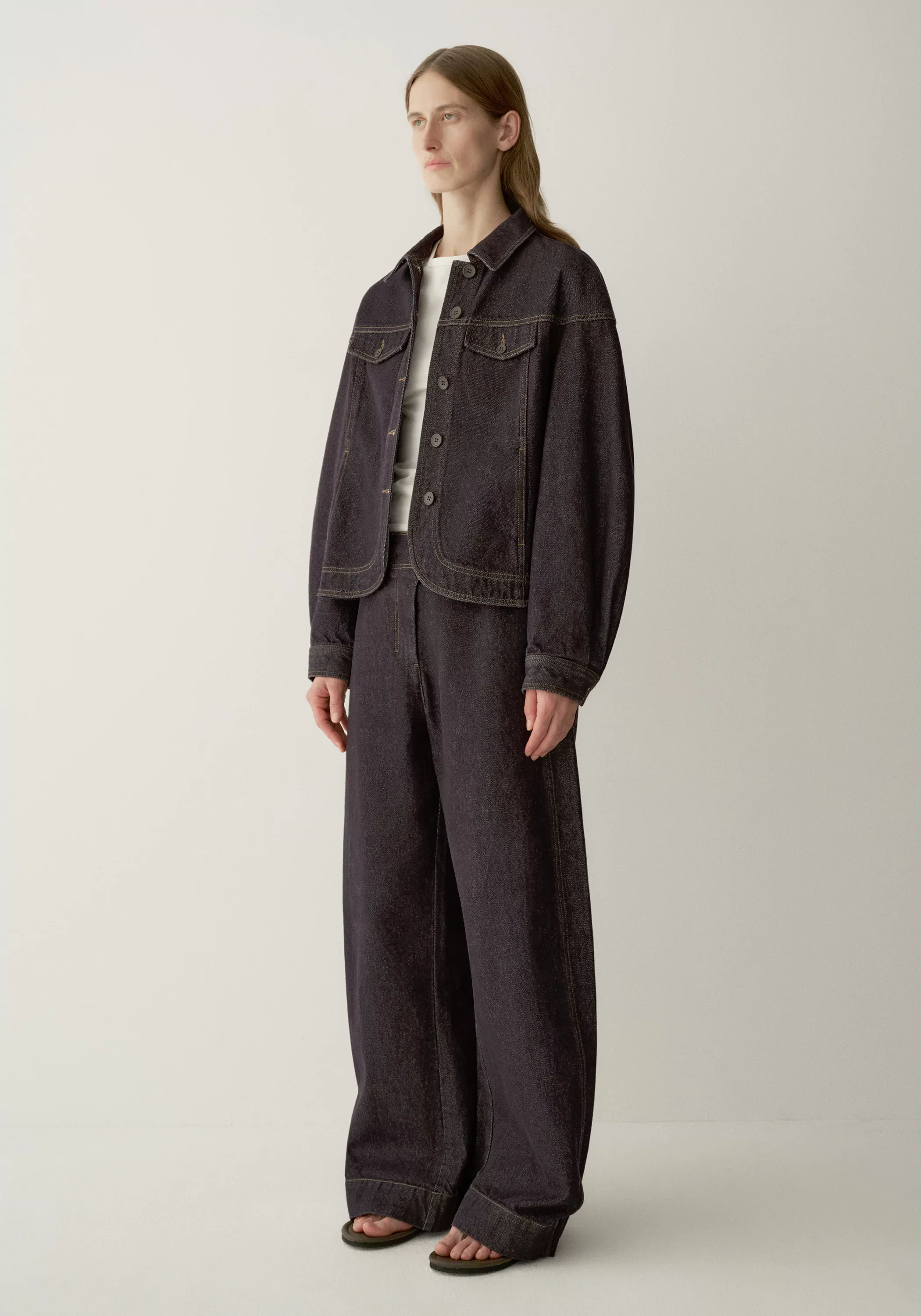 Asymmetric-placket Jeans - Image 3