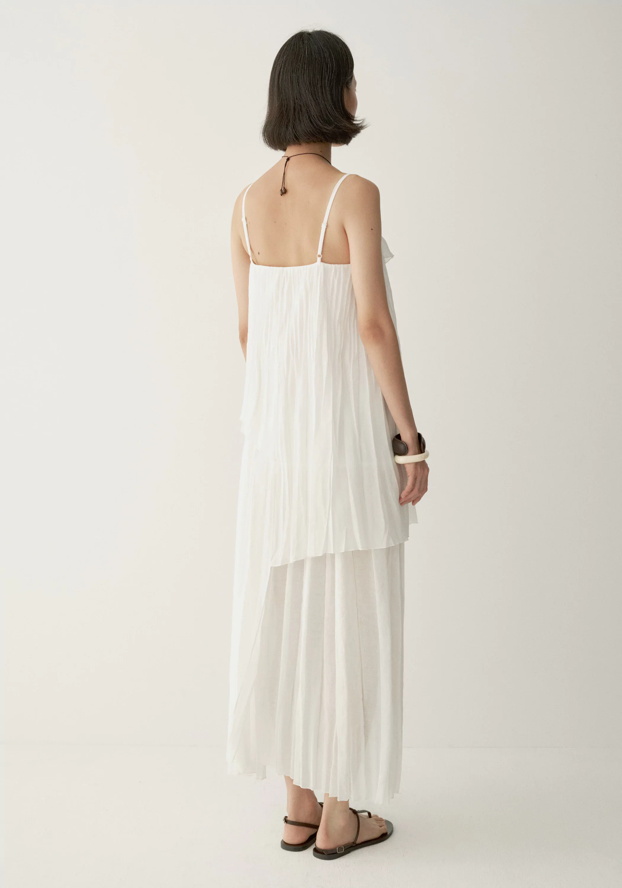 Asymmetric Pleated Dress - Image 12