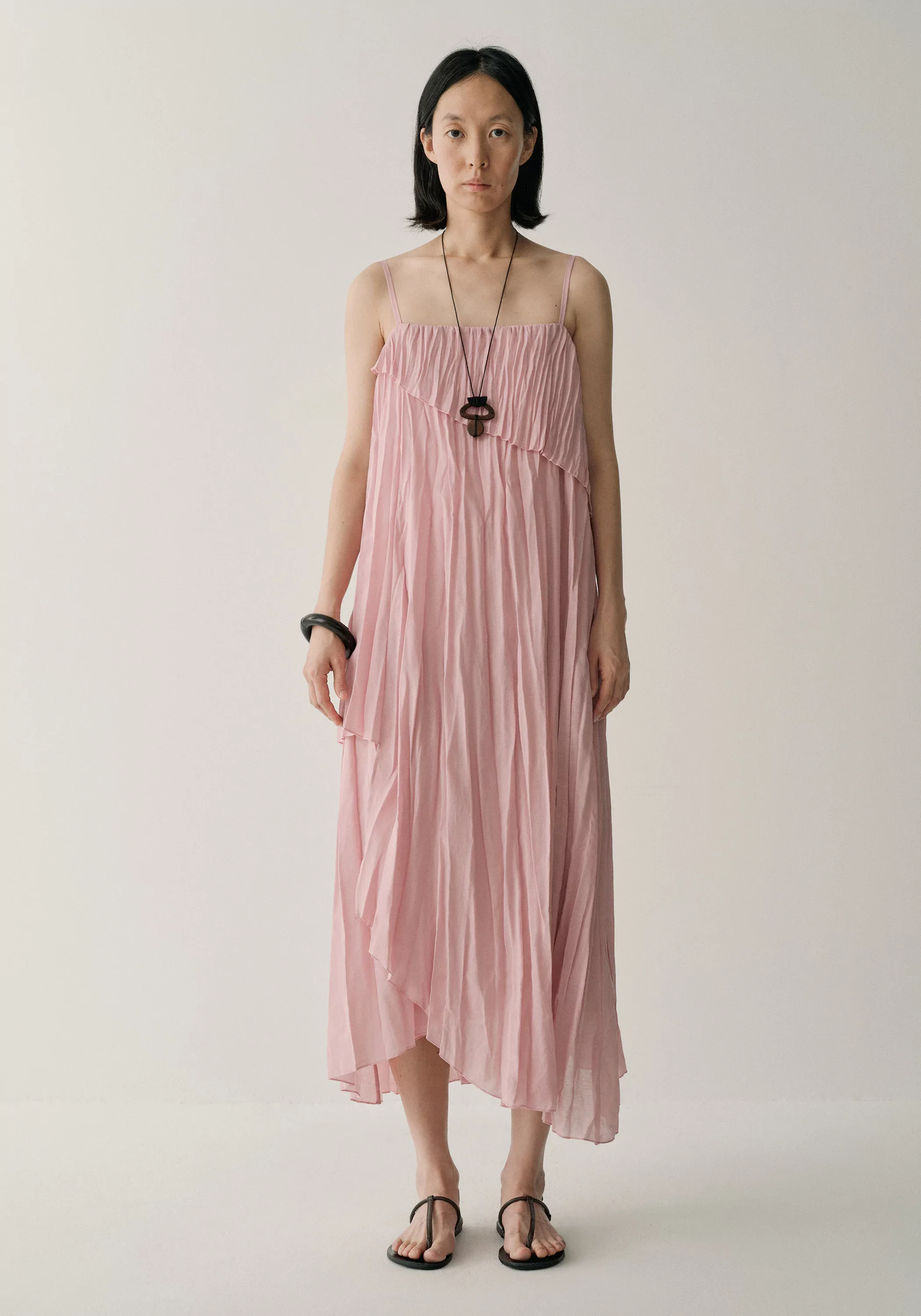 Asymmetric Pleated Dress - Image 13