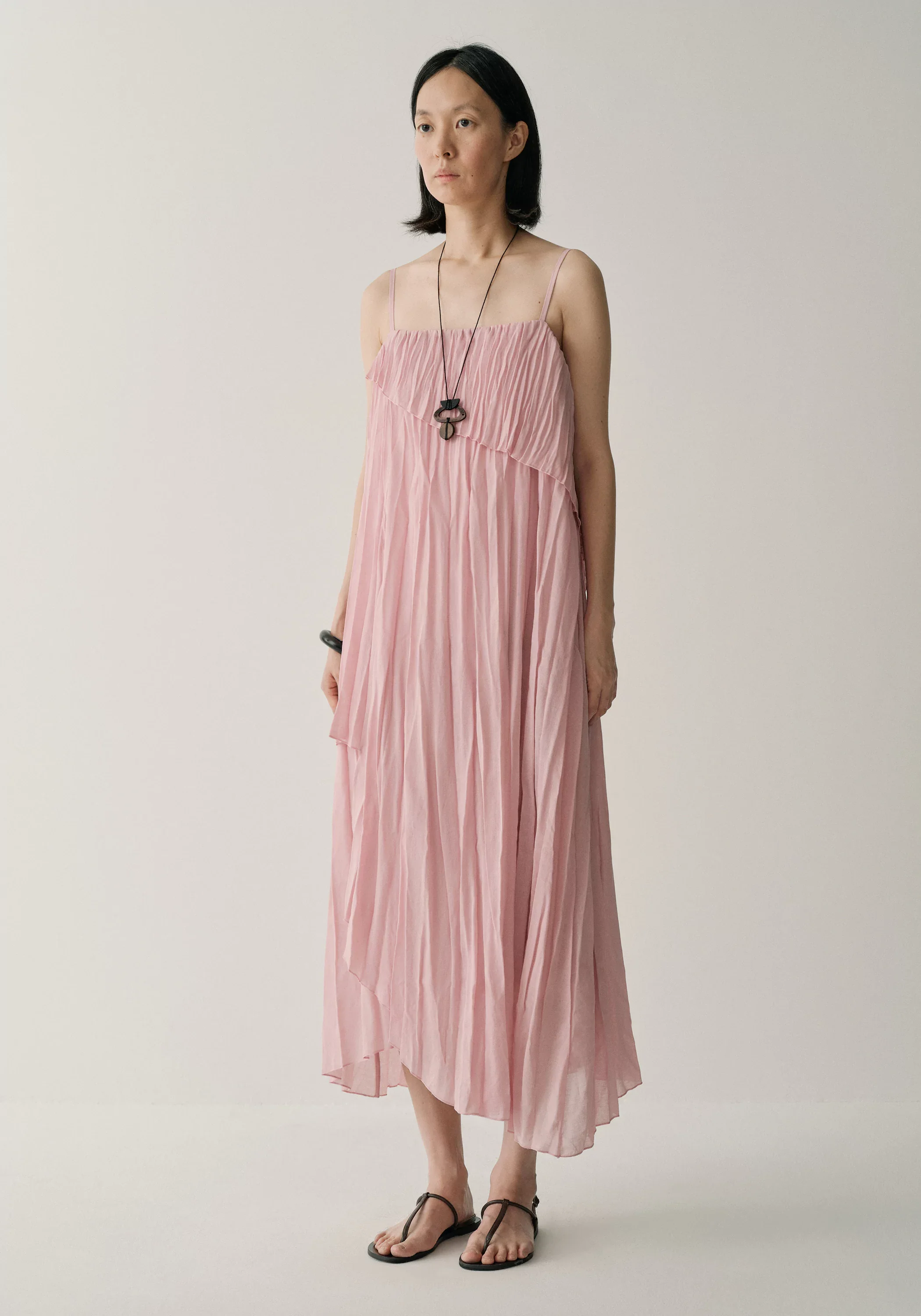 Asymmetric Pleated Dress - Image 14