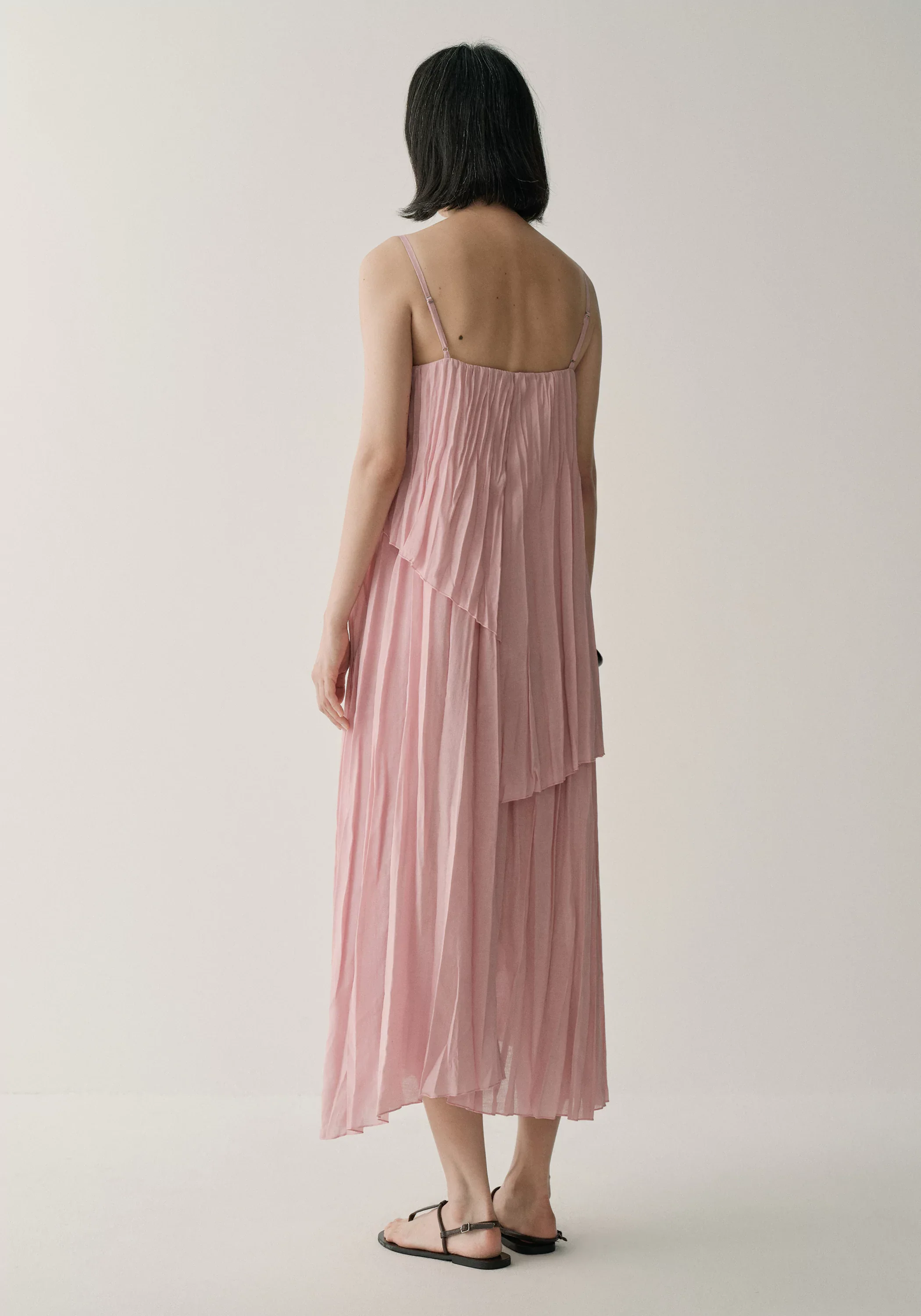 Asymmetric Pleated Dress - Image 15