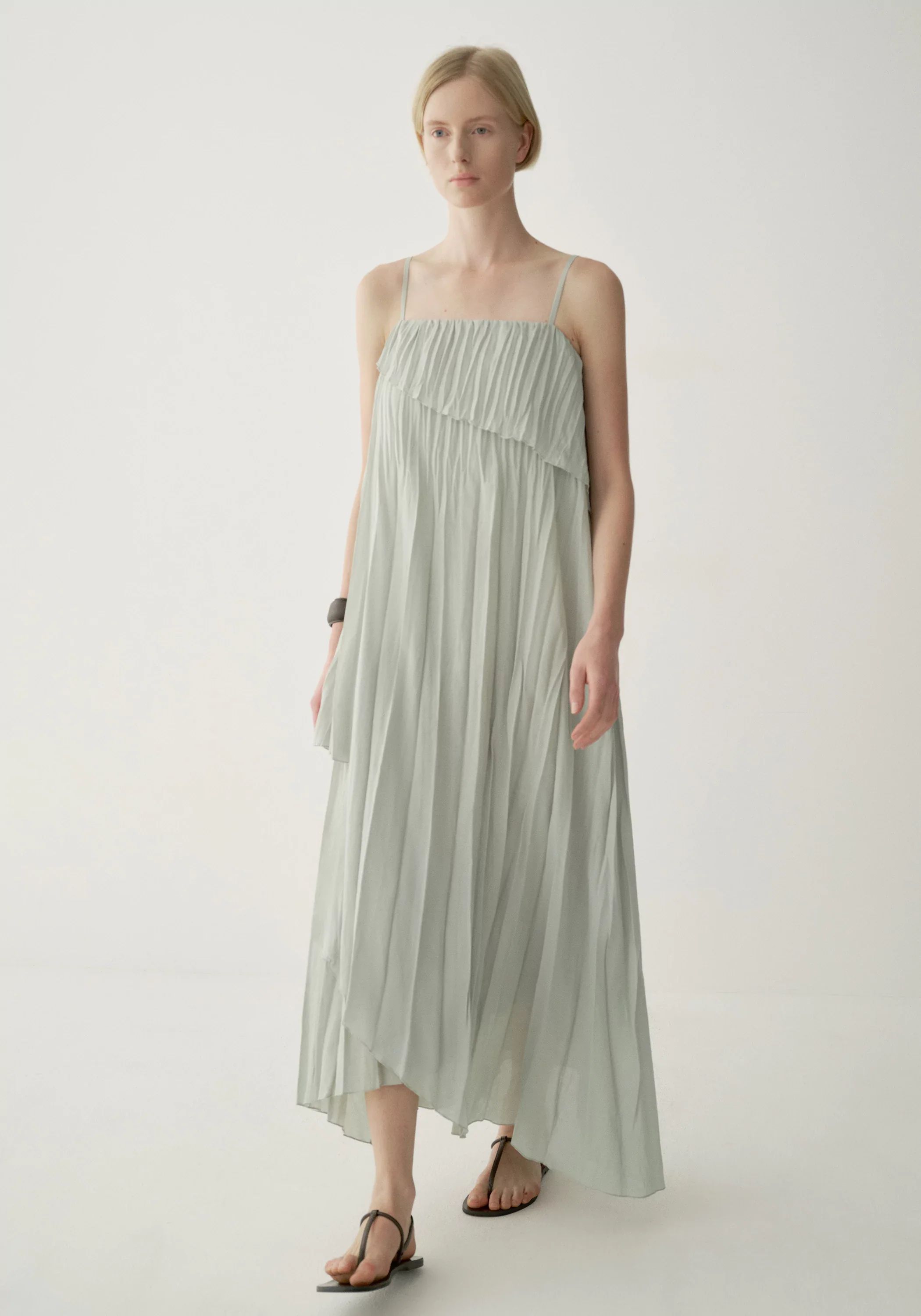 Asymmetric Pleated Dress - Image 21