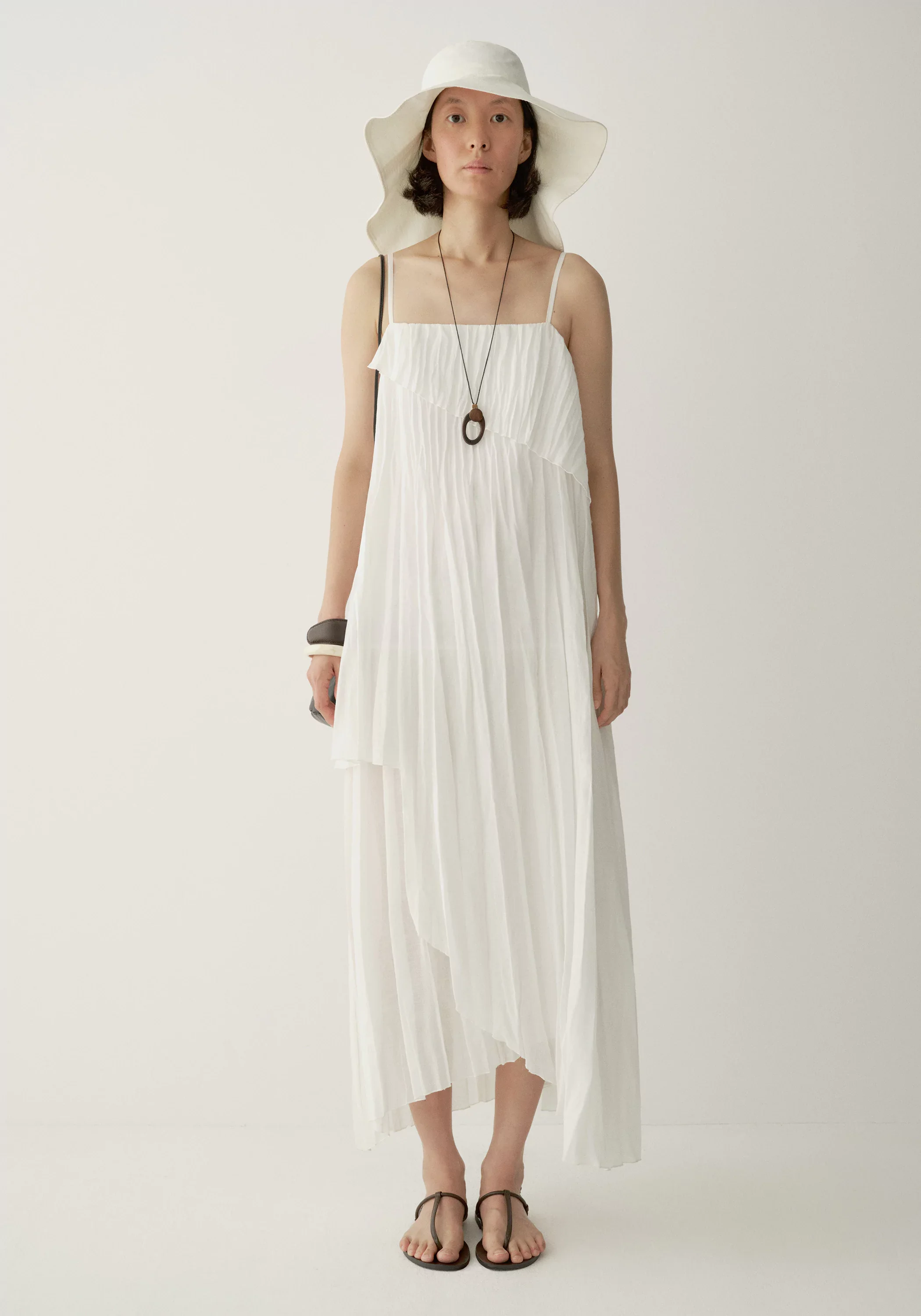 Asymmetric Pleated Dress - Image 8