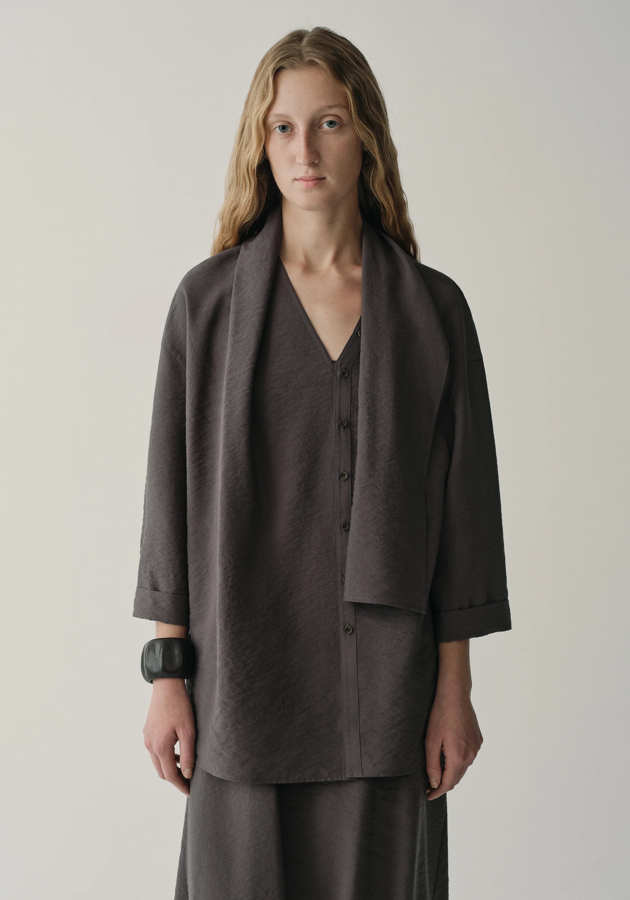 Asymmetric Scarf-detail Top - Image 6