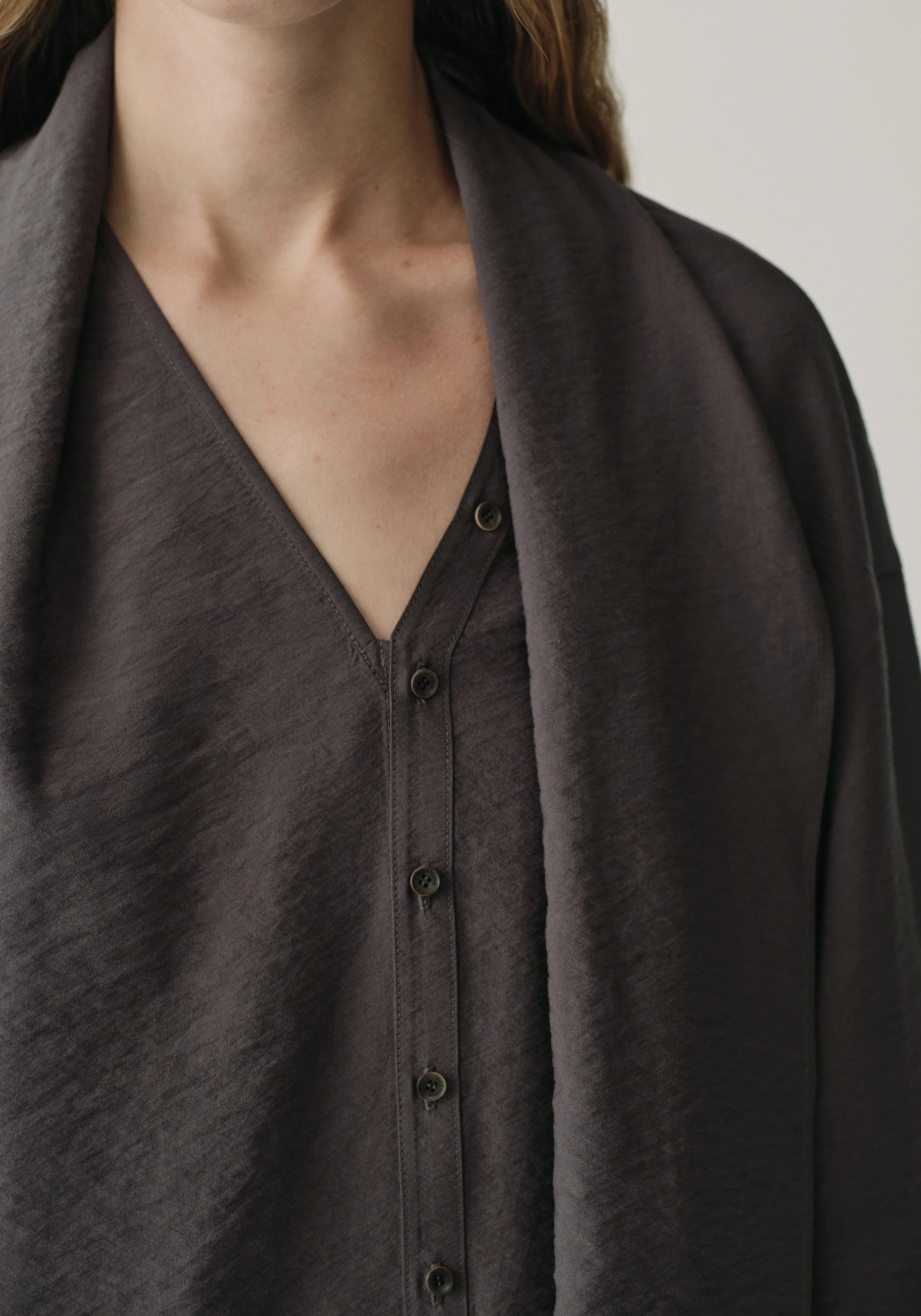 Asymmetric Scarf-detail Top - Image 8