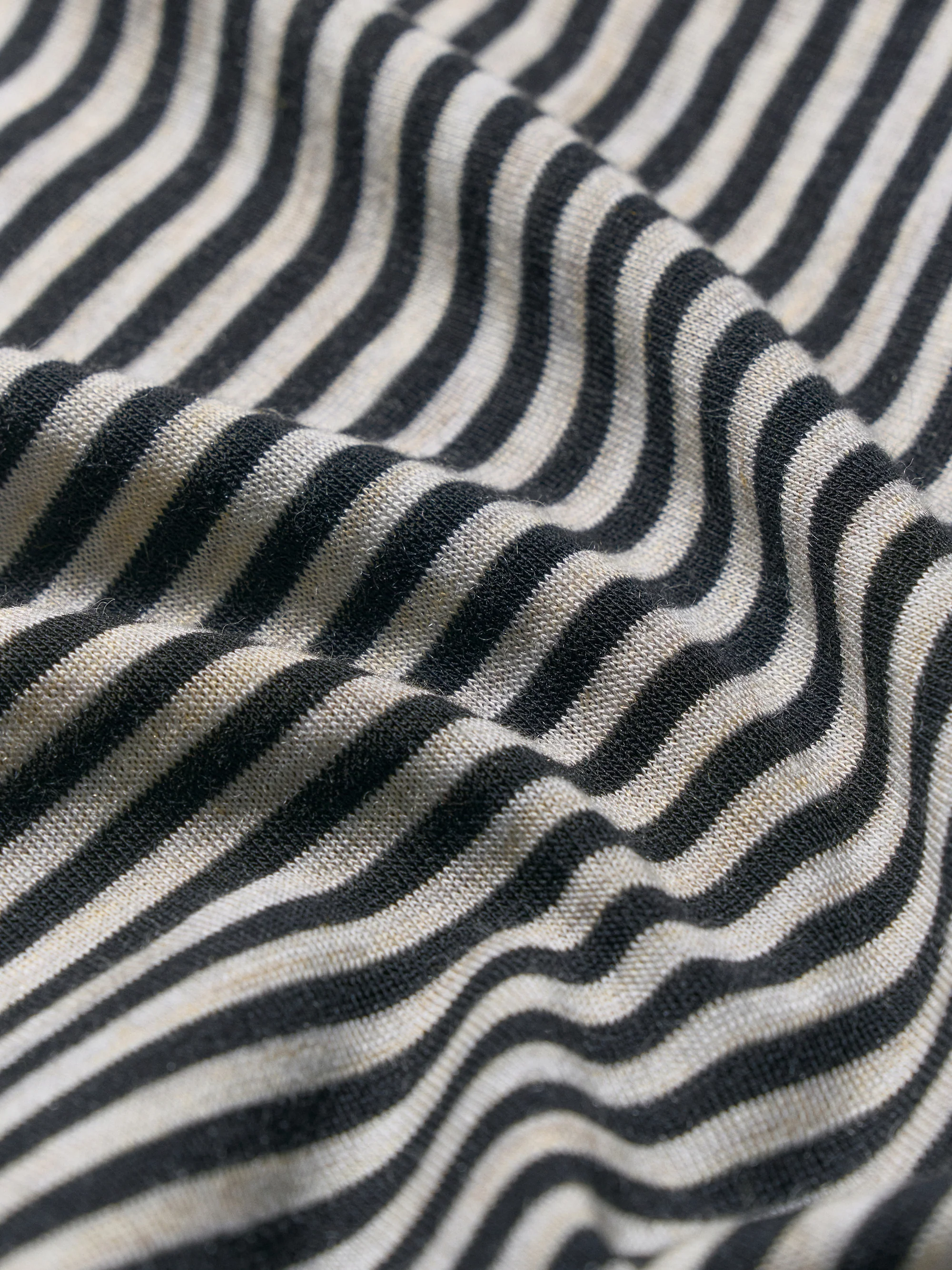 Asymmetric Striped Wool T-shirt - Image 19