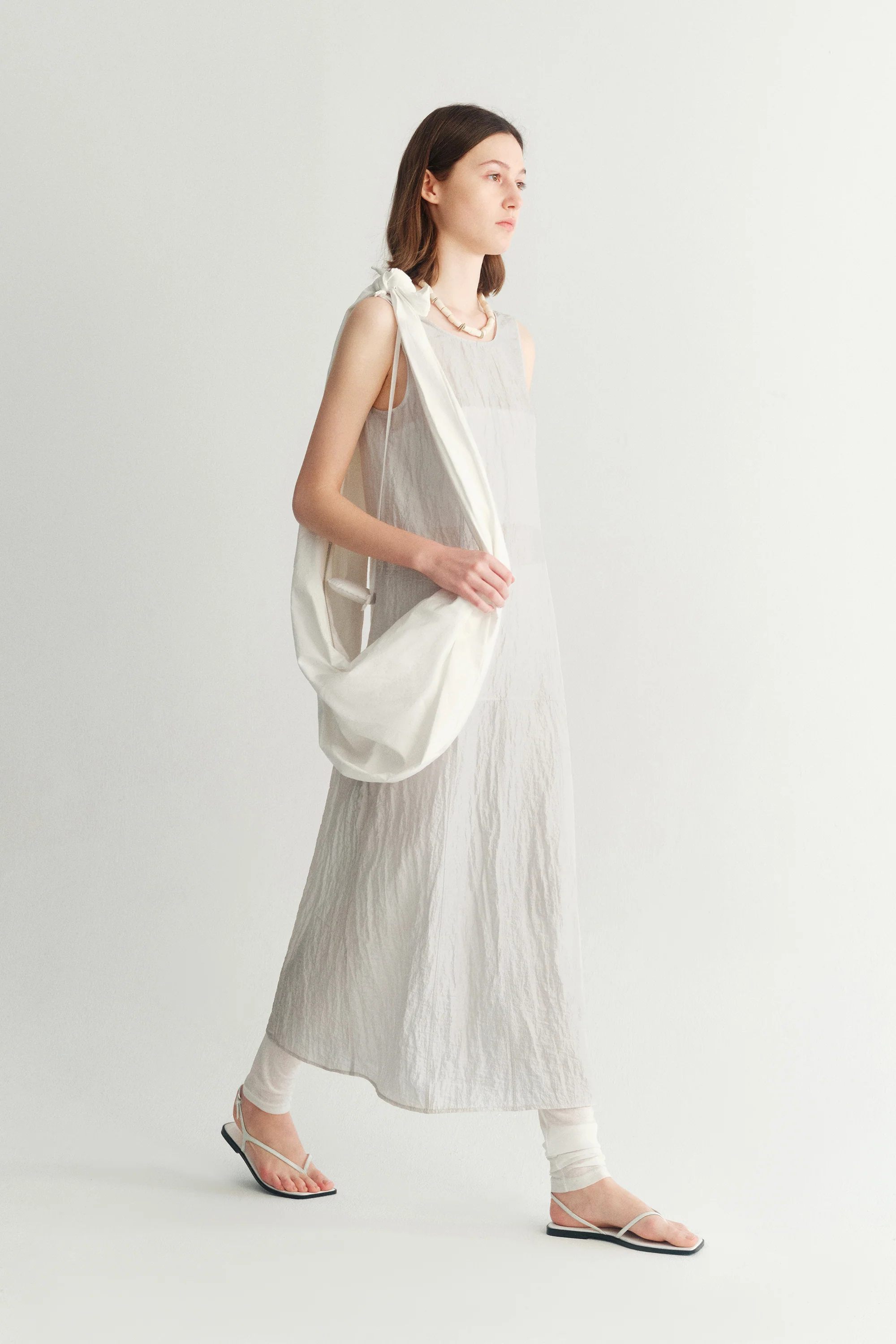 Backless Tie Silk Dress - Image 12