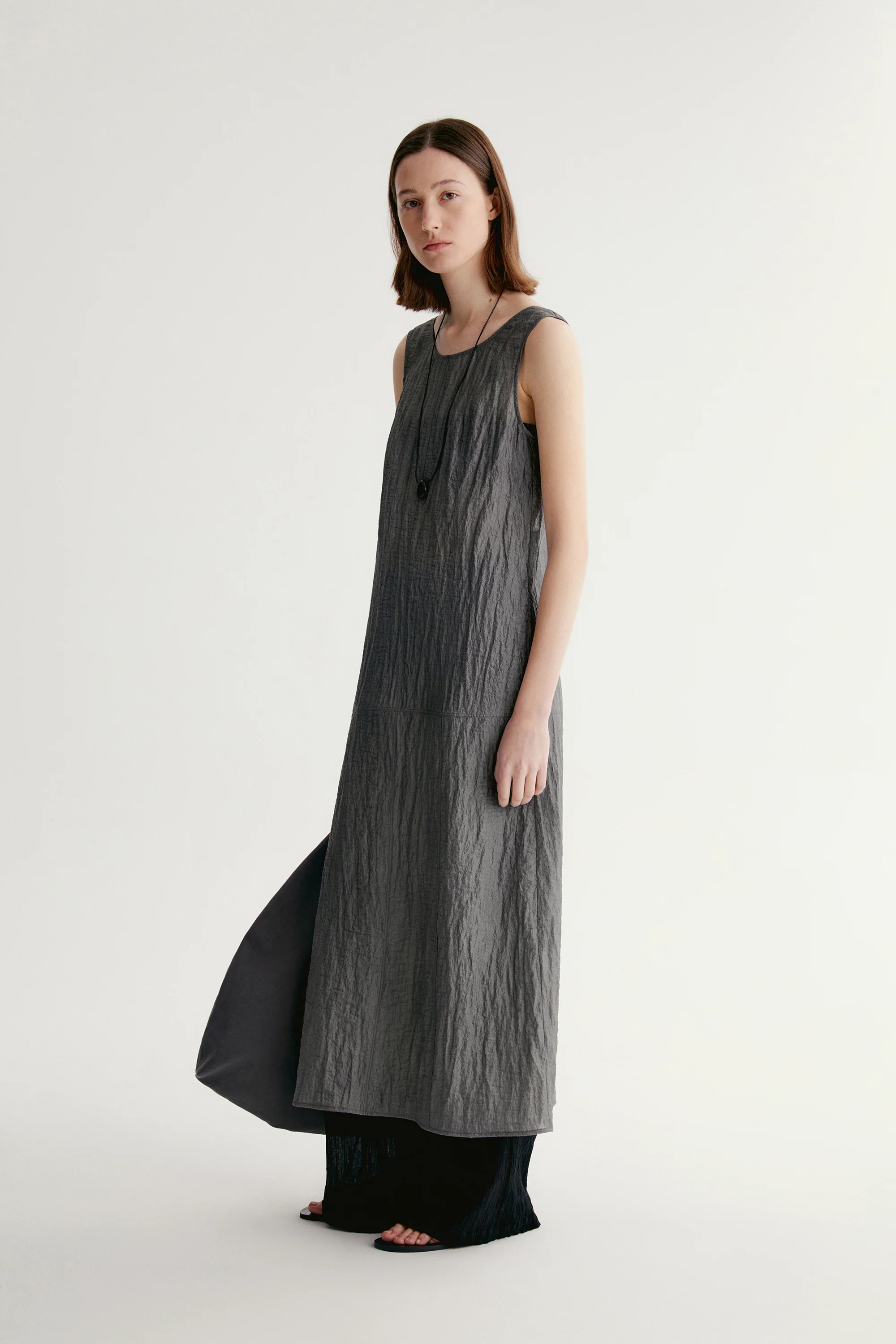 Backless Tie Silk Dress - Image 3