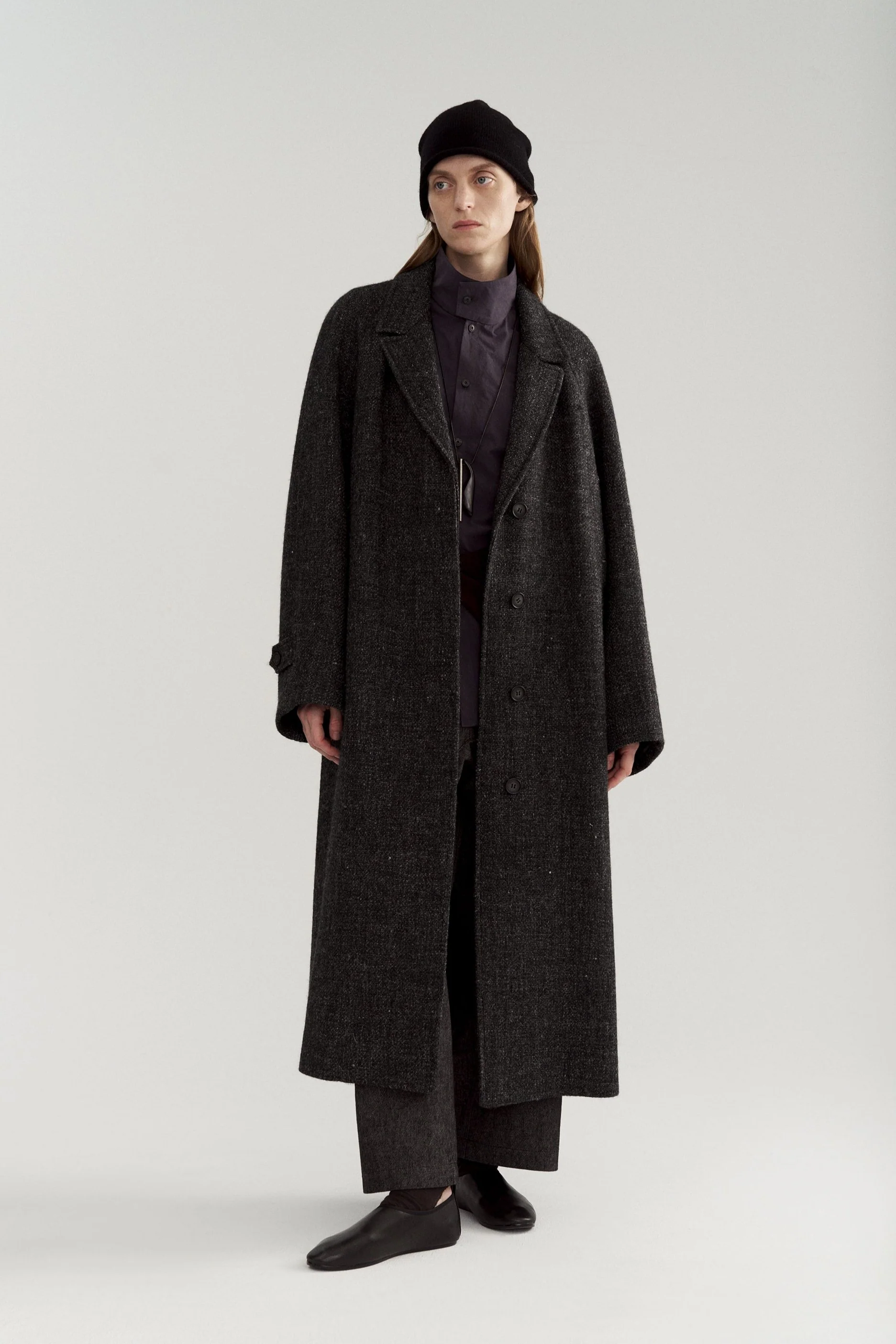 Shetland Wool and Linen Blend Coat - Image 4