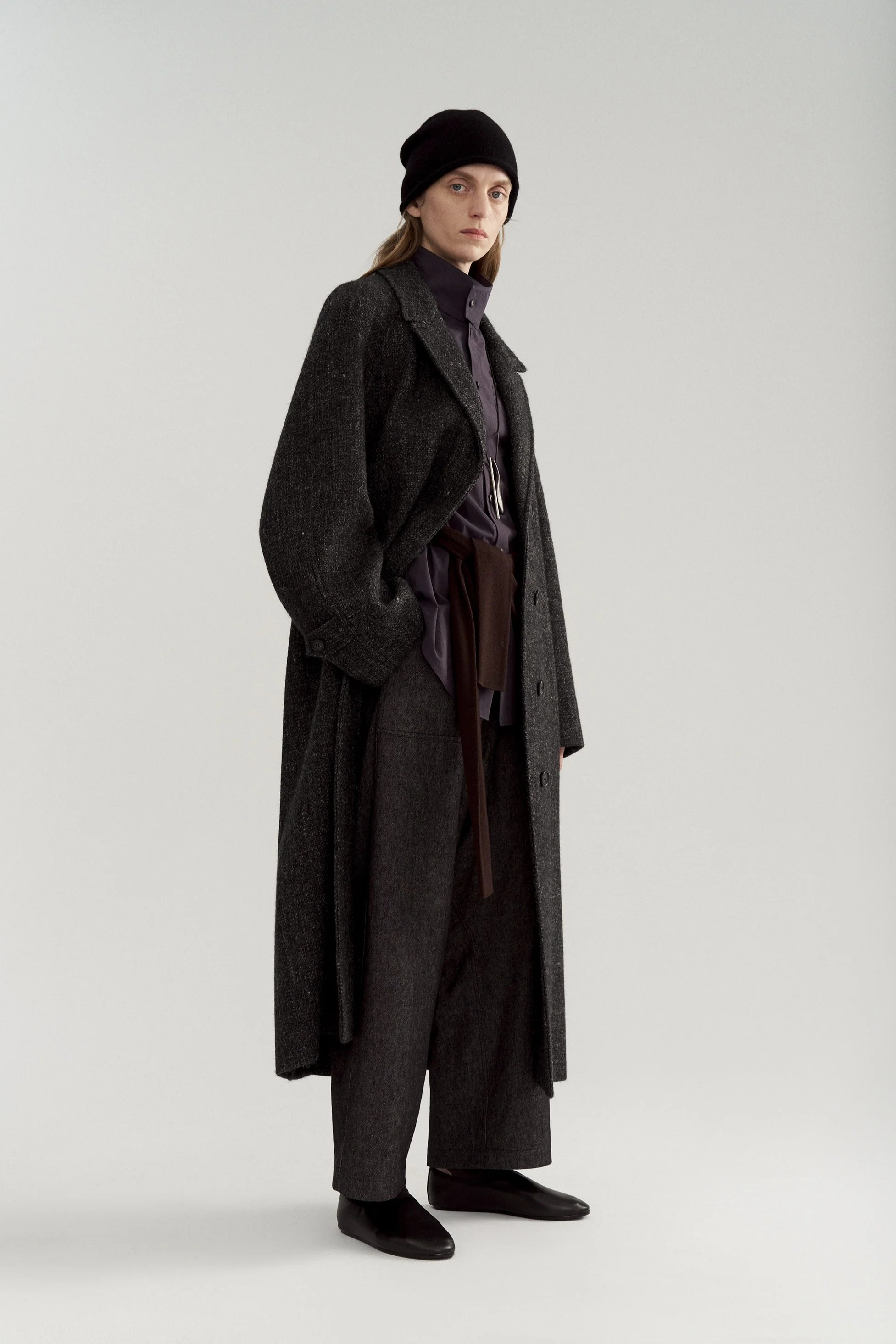 Shetland Wool and Linen Blend Coat - Image 5