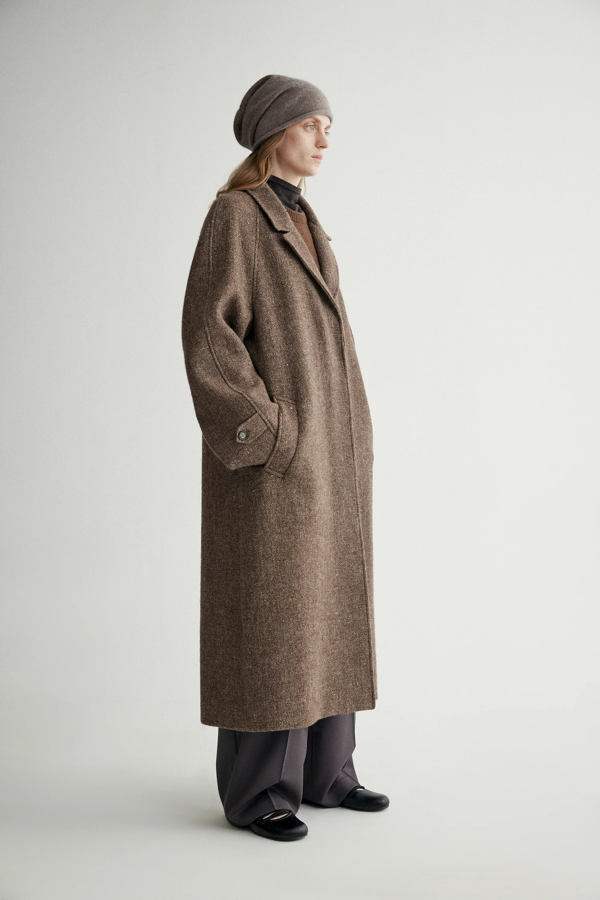 Shetland Wool and Linen Blend Coat - Image 8