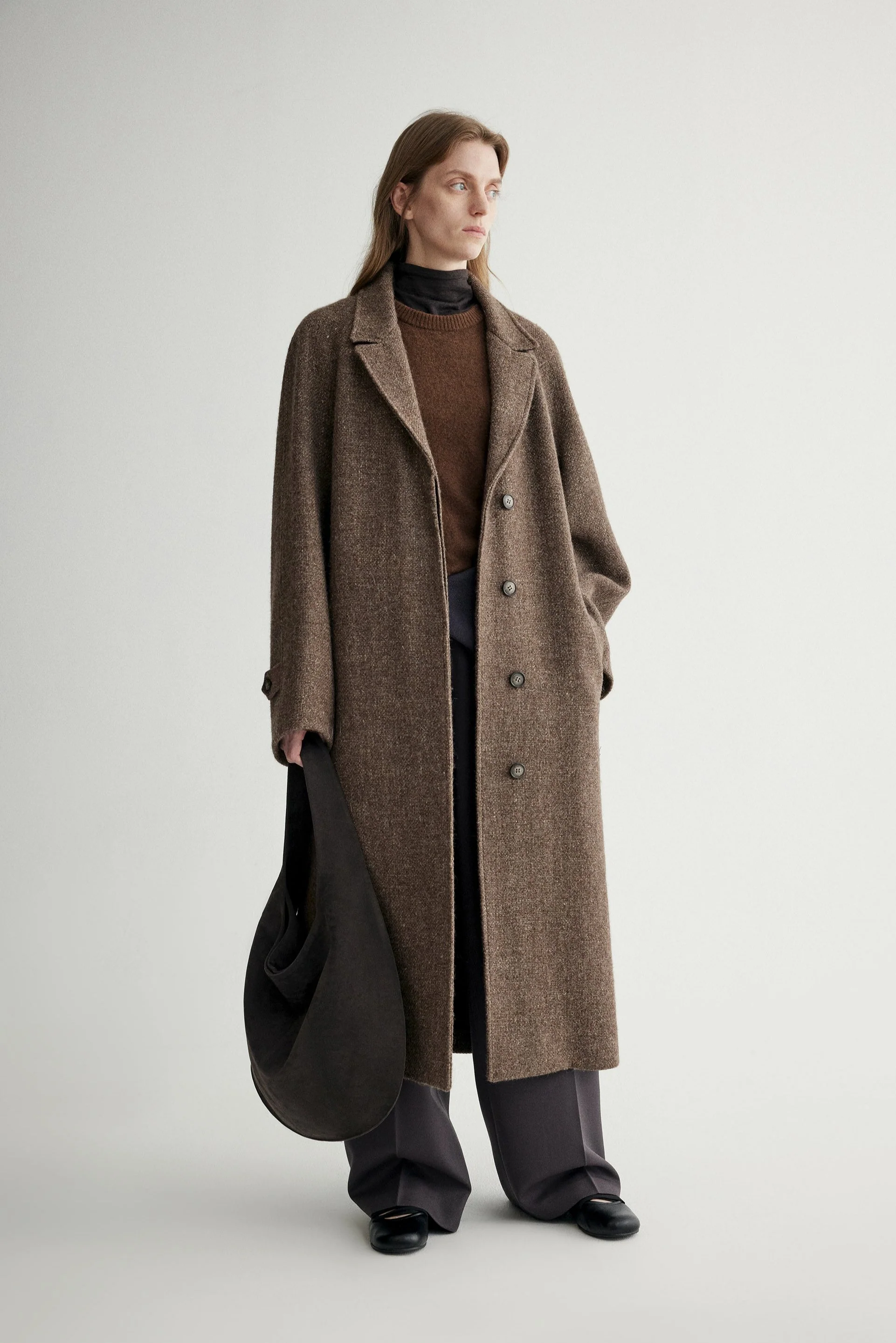 Shetland Wool and Linen Blend Coat - Image 9