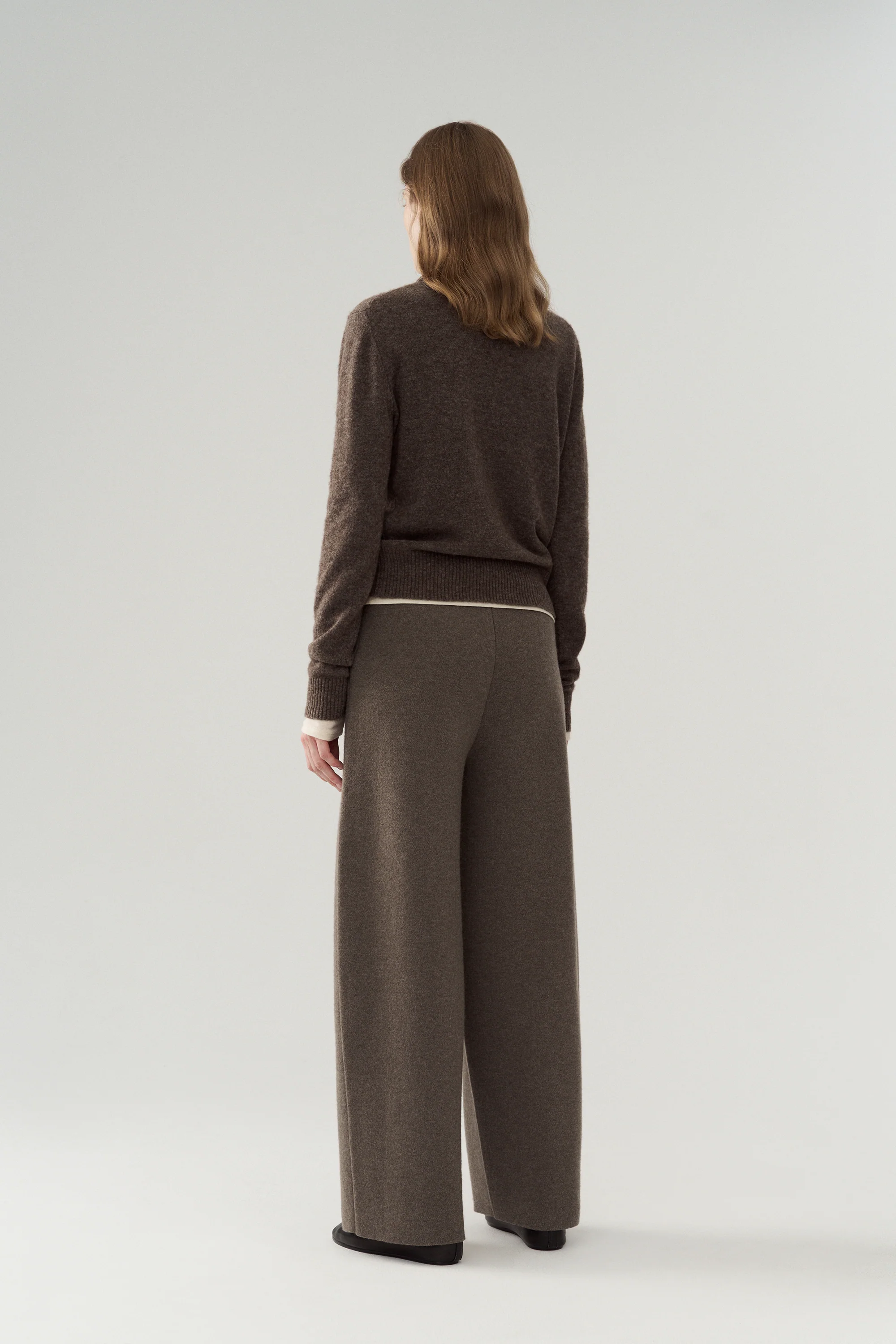 Basic Round Neck Yak Wool Knit Top - Image 5