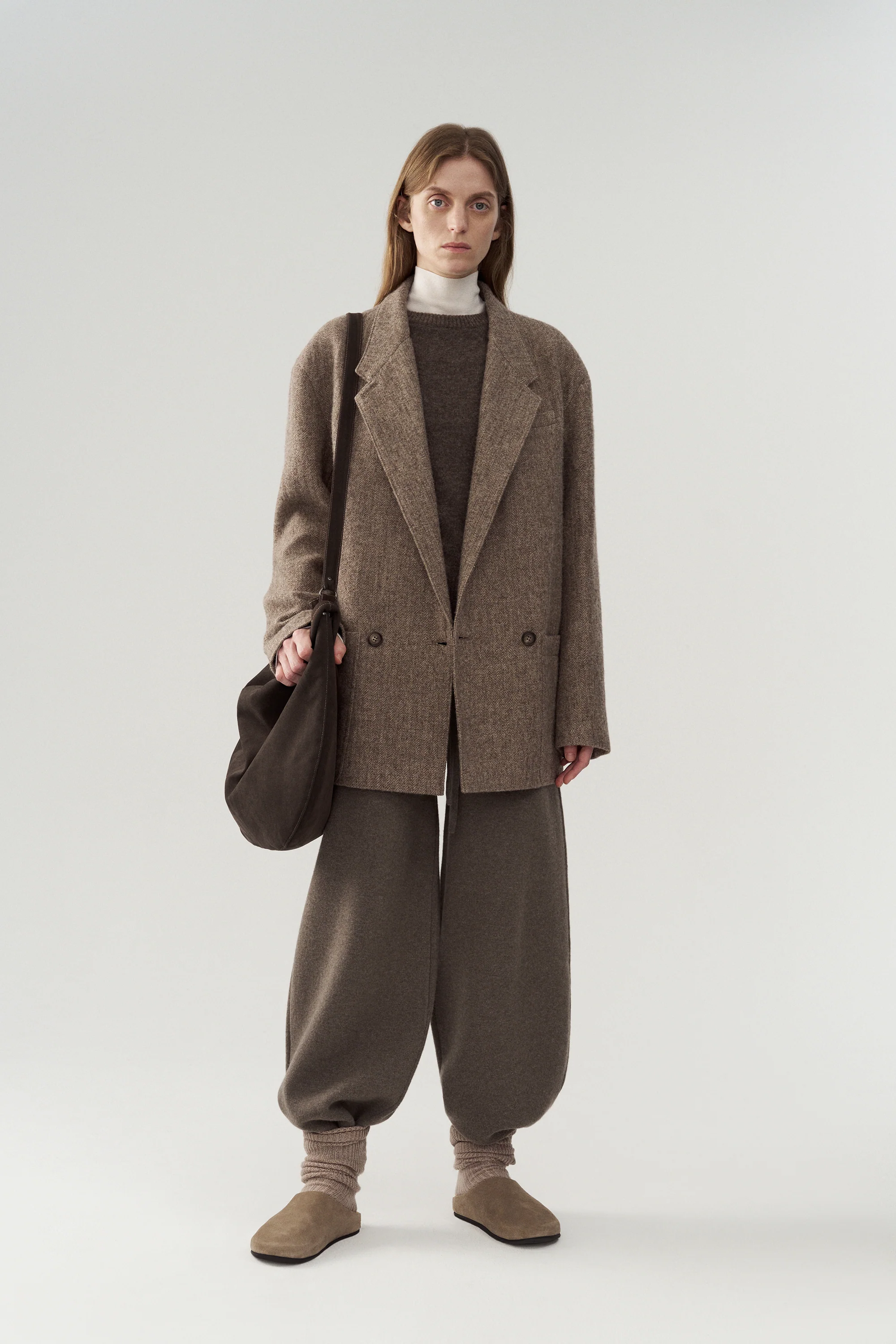 Basic Round Neck Yak Wool Knit Top - Image 6