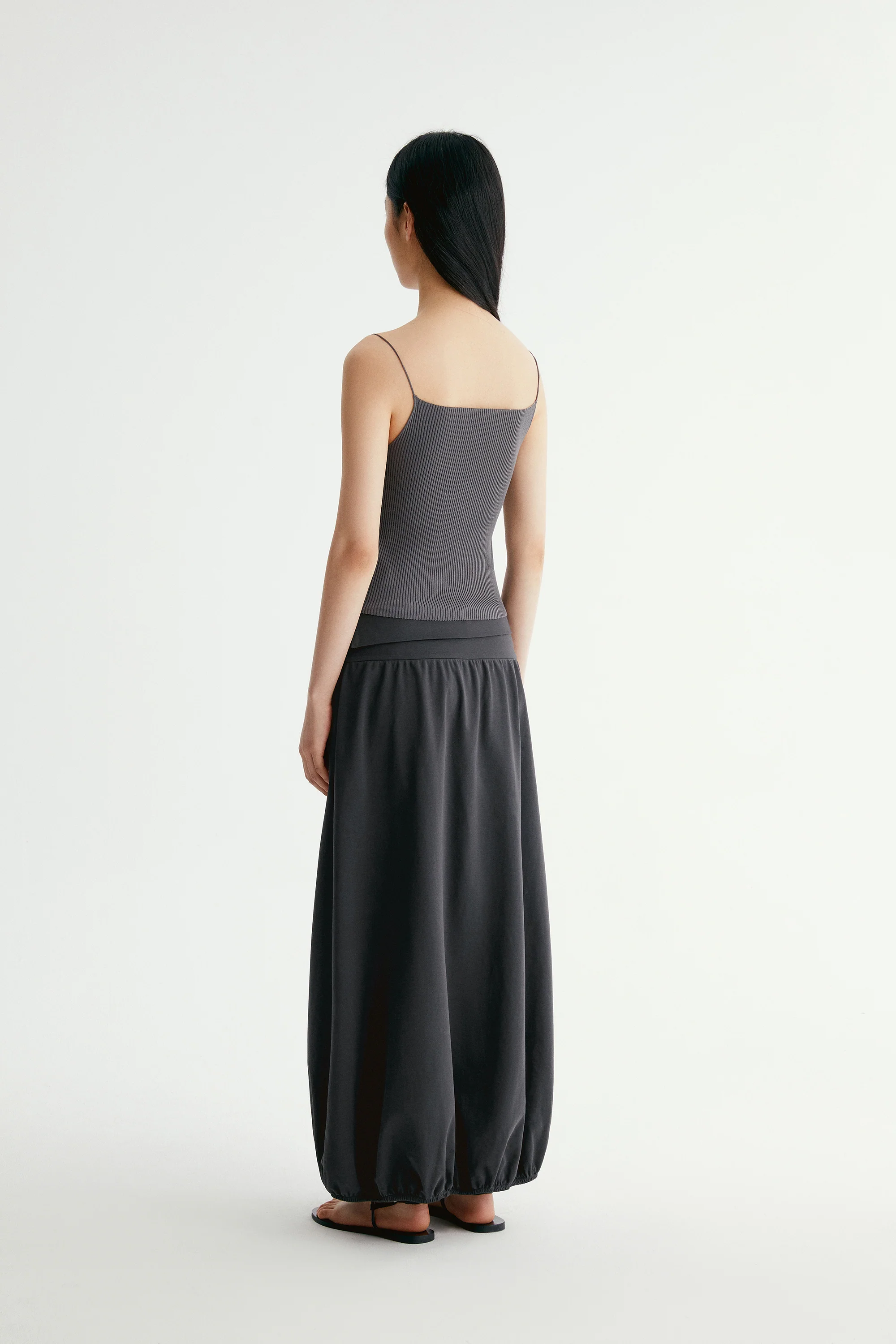 Bubble-hem Midi Skirt - Image 11