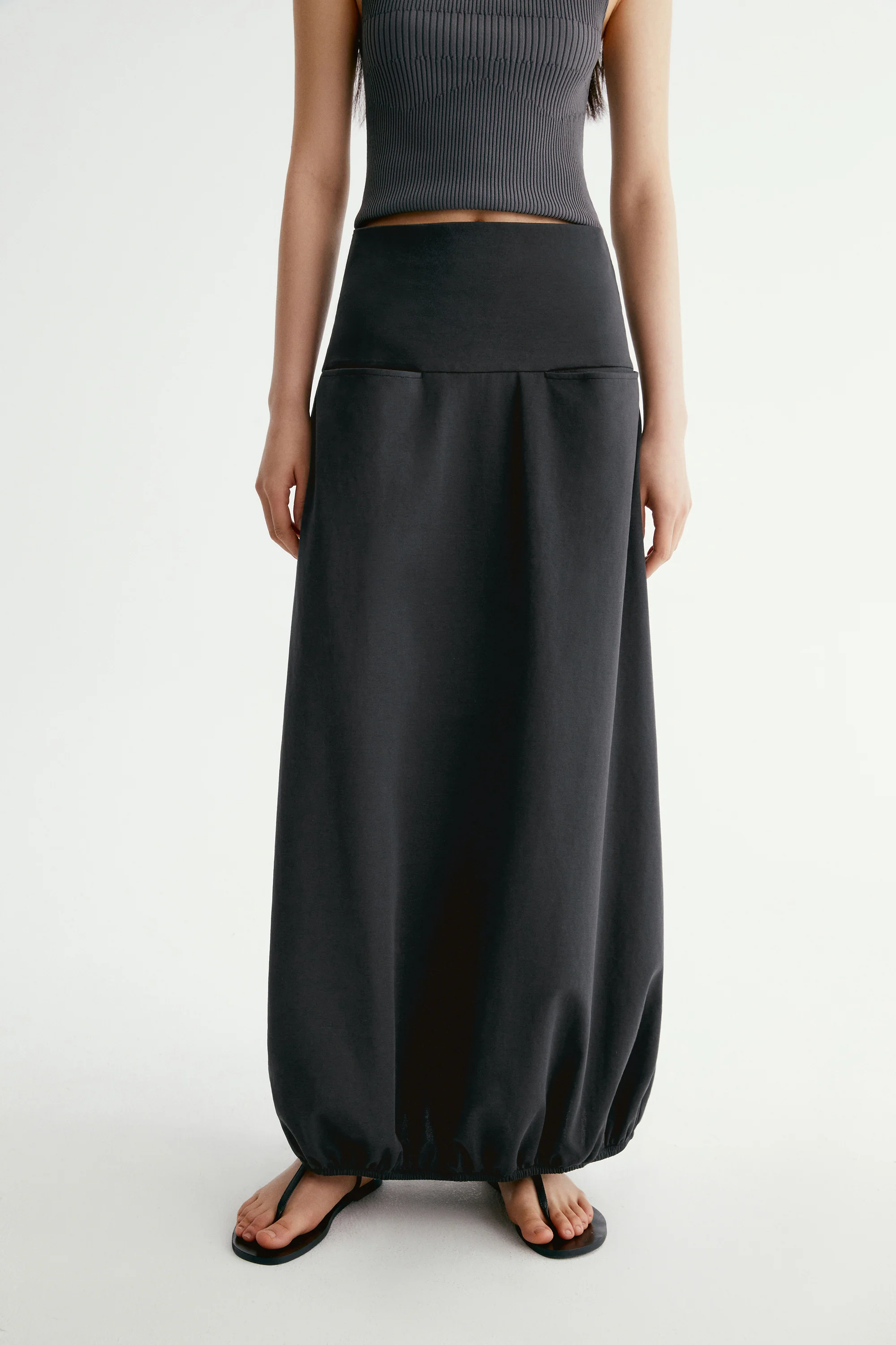 Bubble-hem Midi Skirt - Image 12