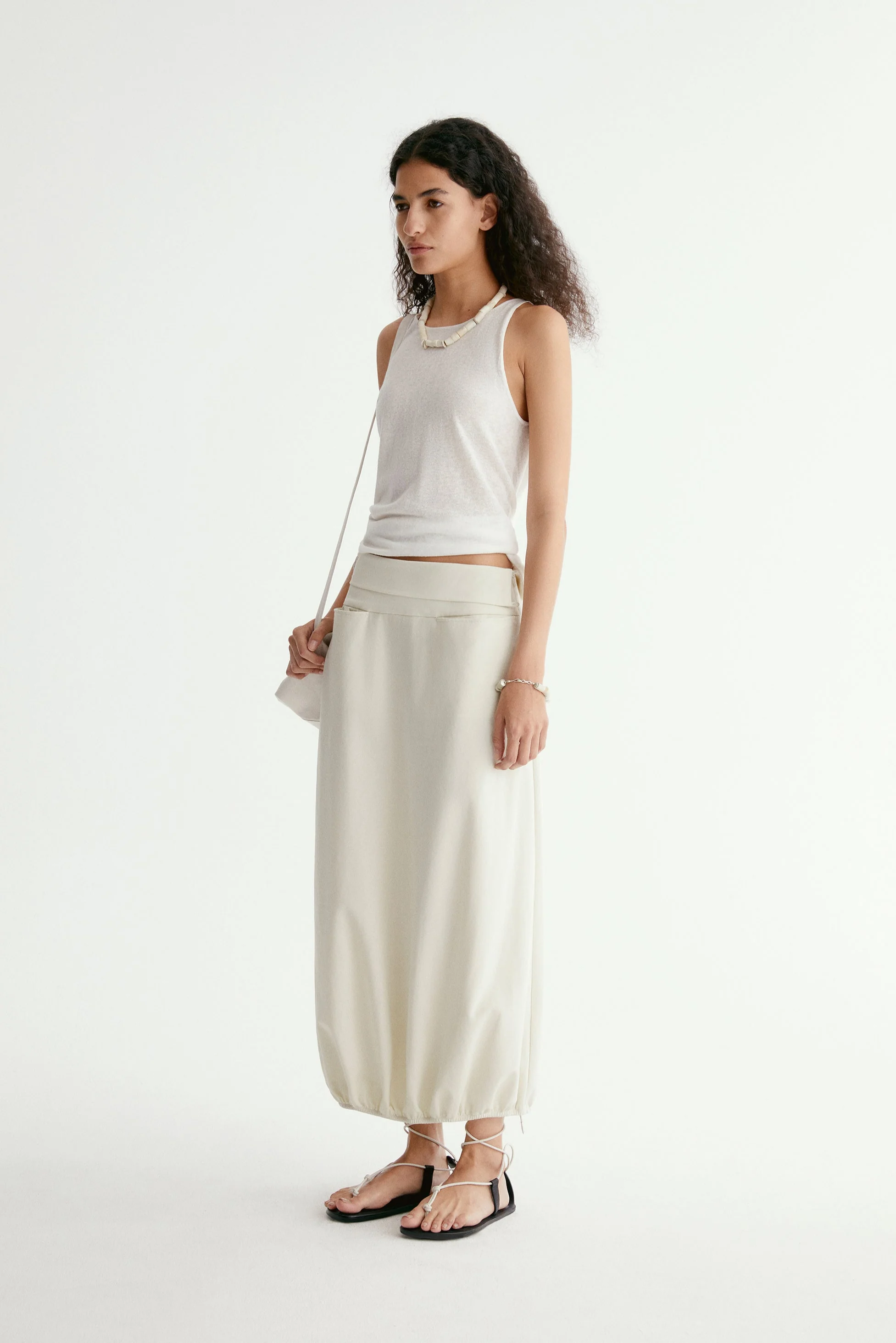 Bubble-hem Midi Skirt - Image 4