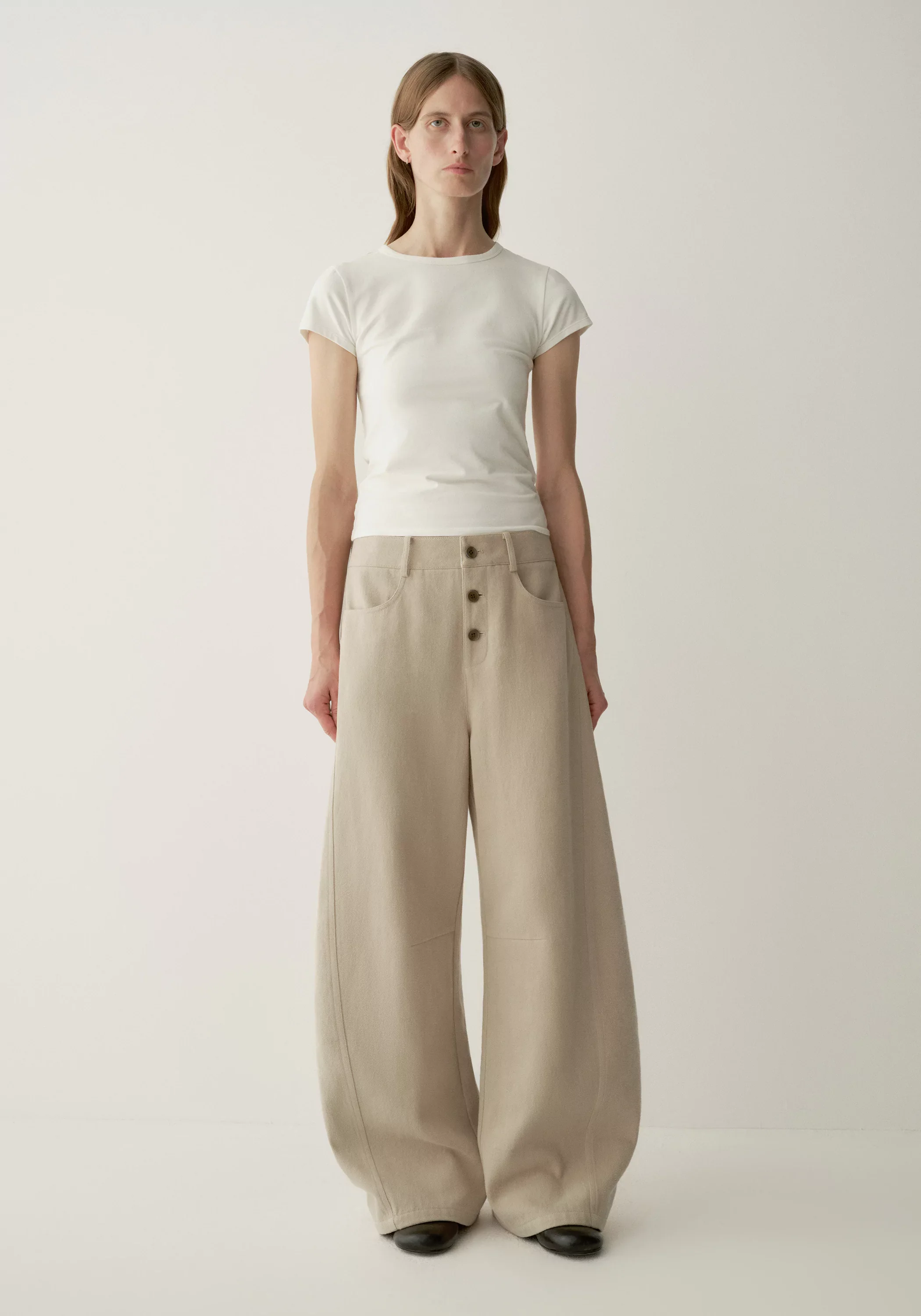 Buttoned Curved Pants - Image 4