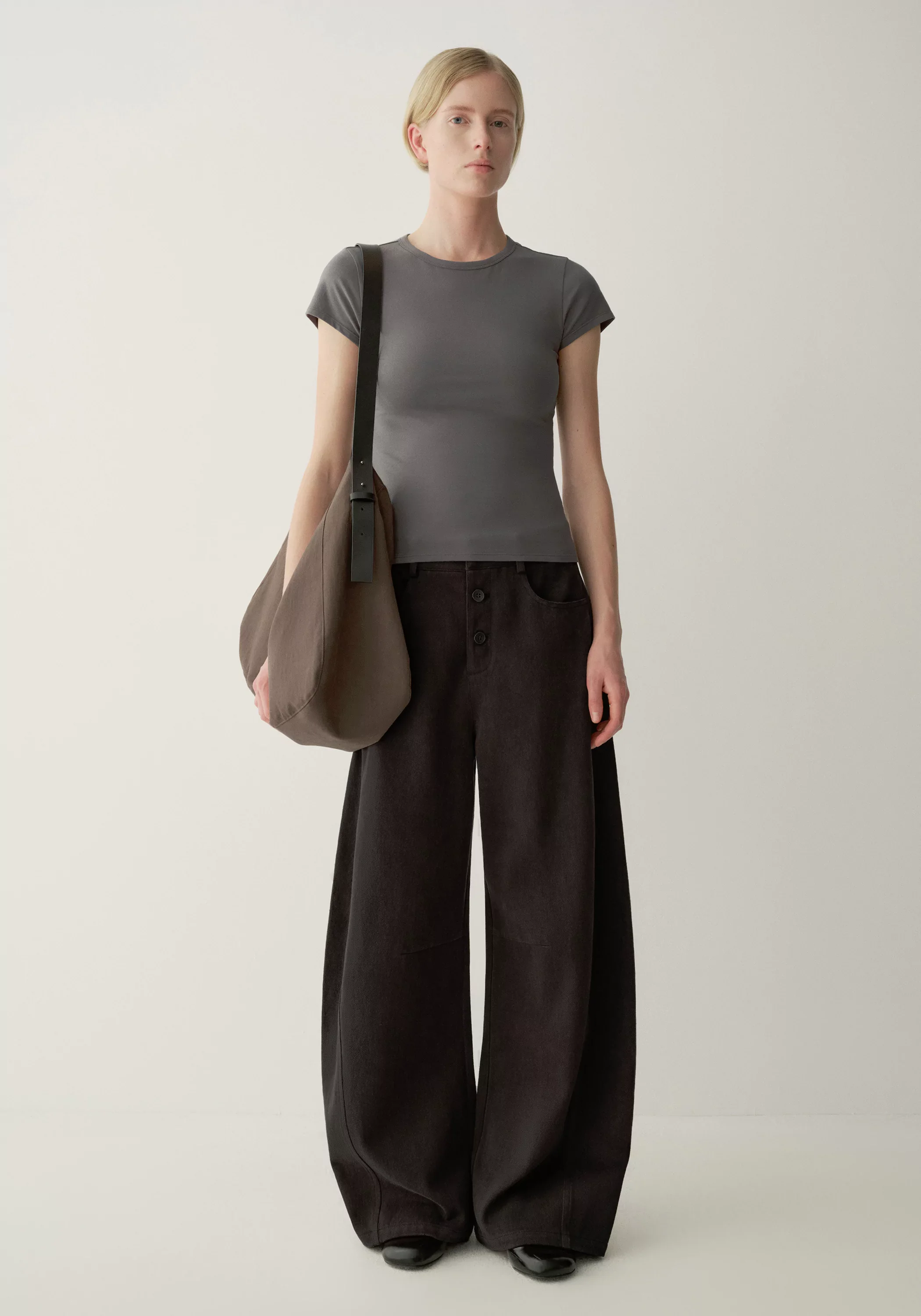 Buttoned Curved Pants - Image 5