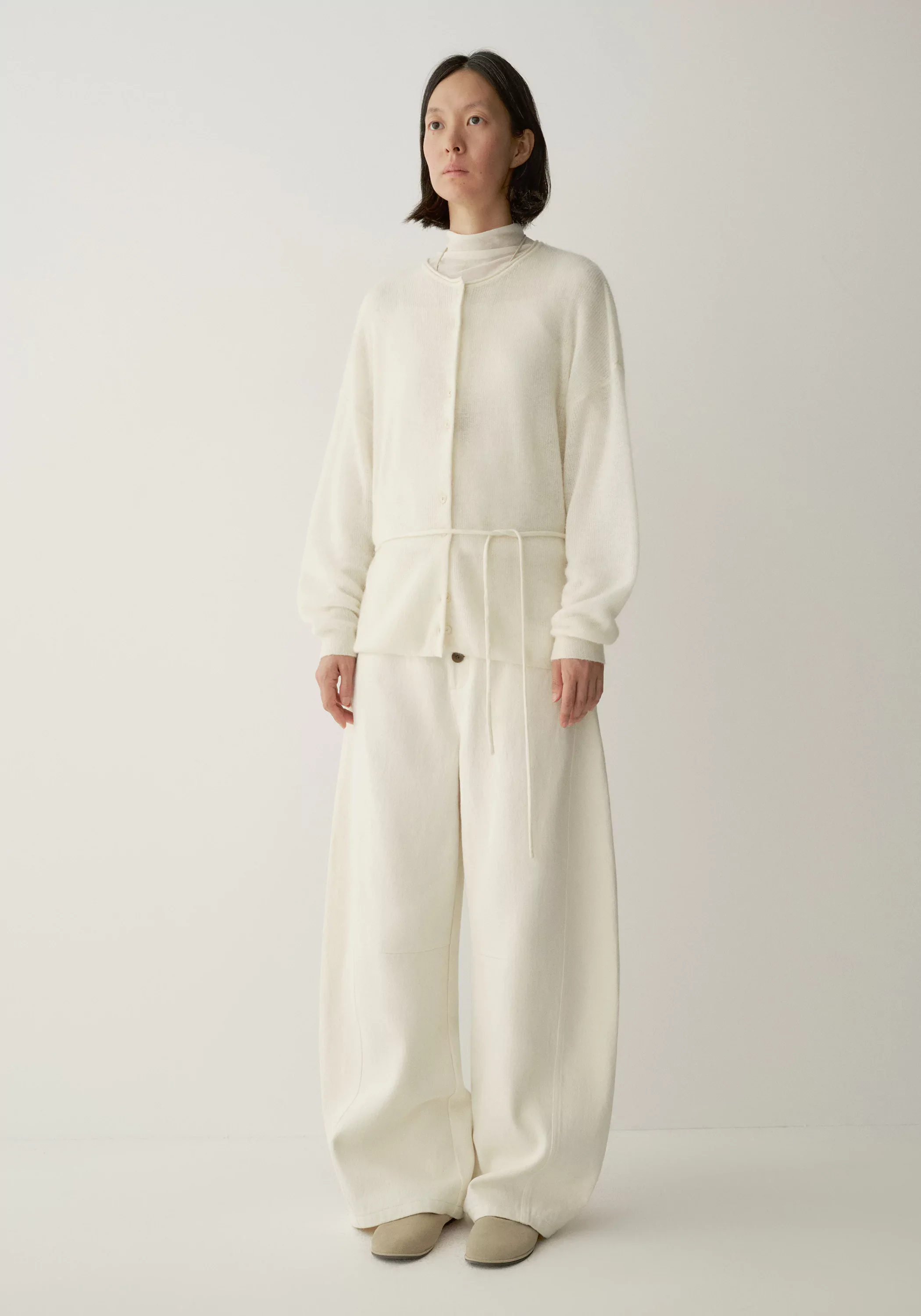 Buttoned Curved Pants - Image 9