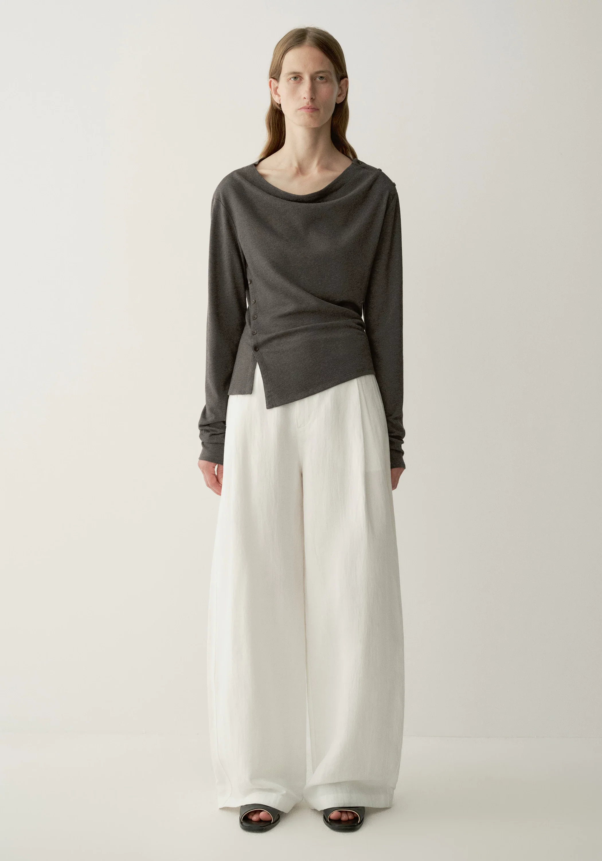 Buttoned Straight Pants - Image 16