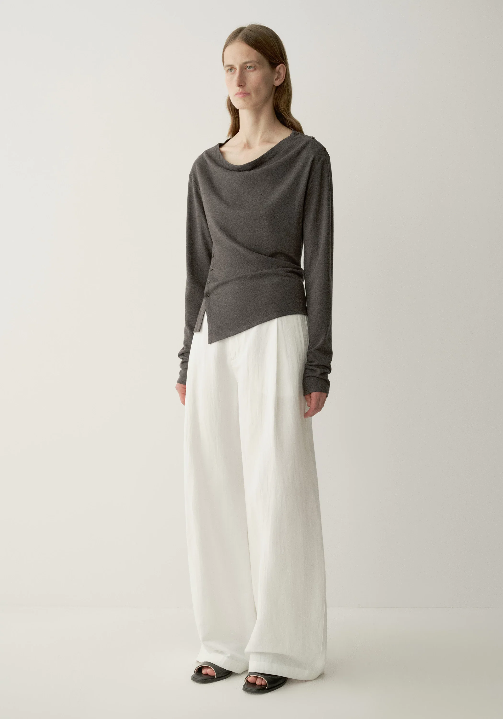 Buttoned Straight Pants - Image 17