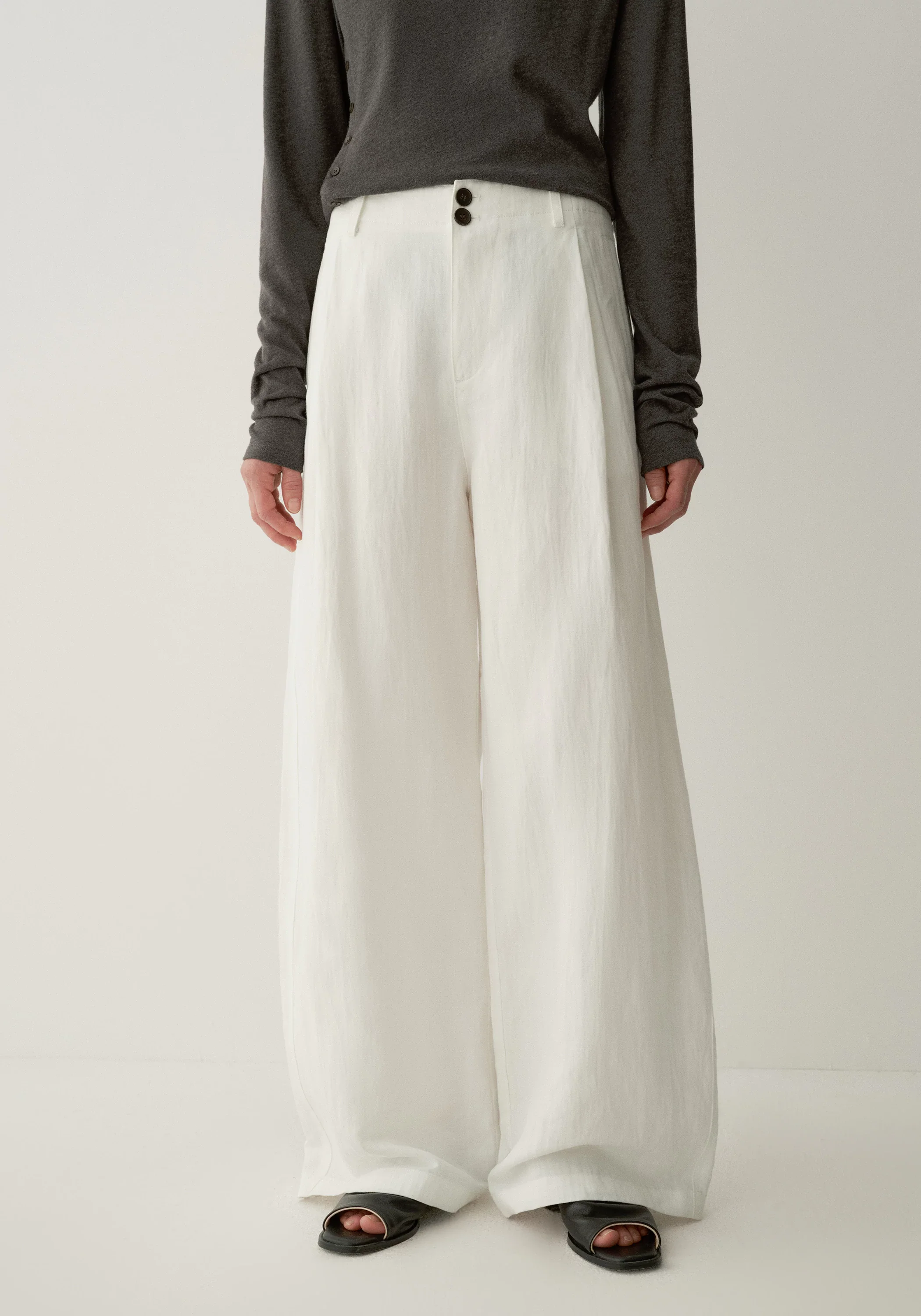 Buttoned Straight Pants - Image 19