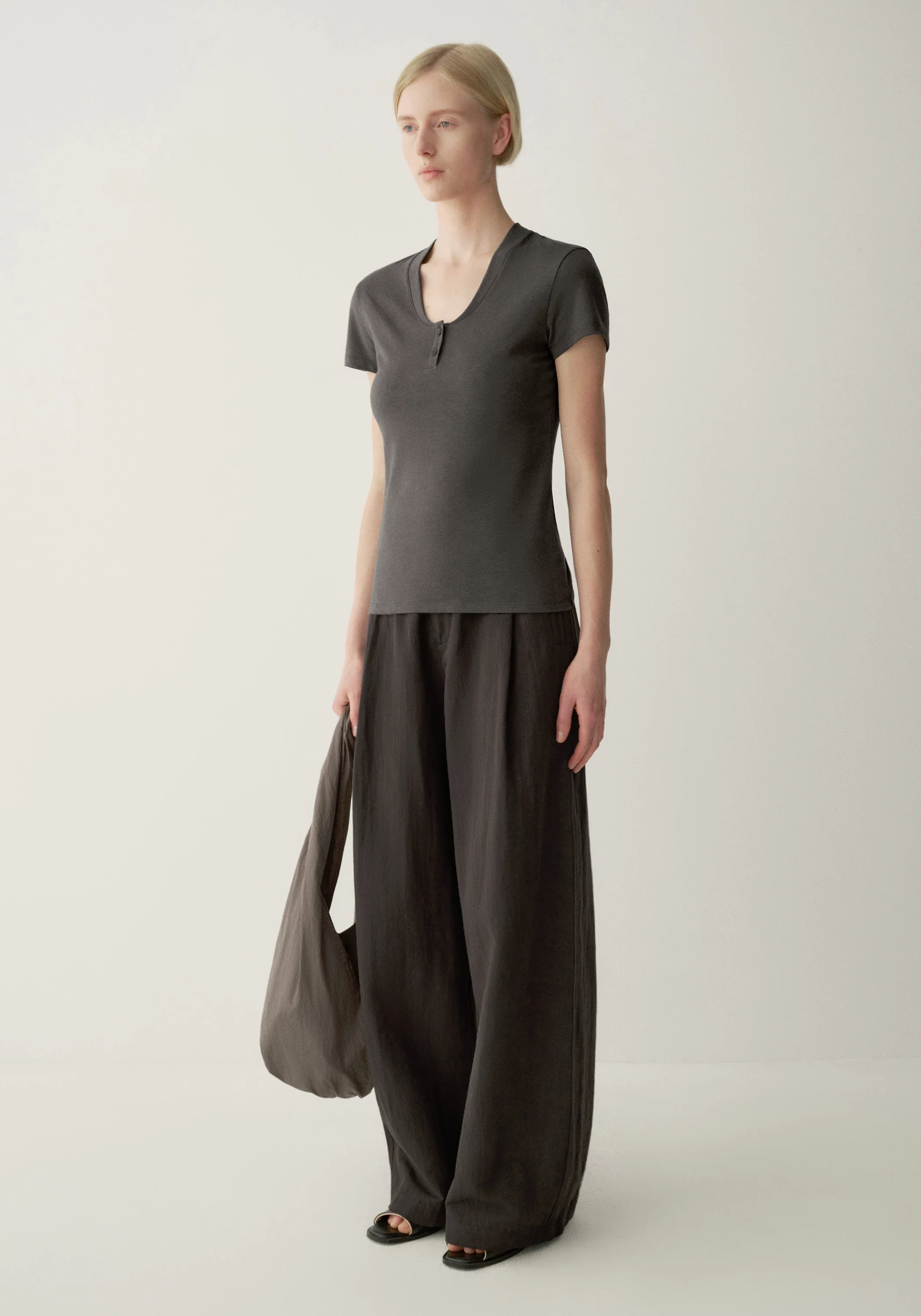 Buttoned Straight Pants - Image 3