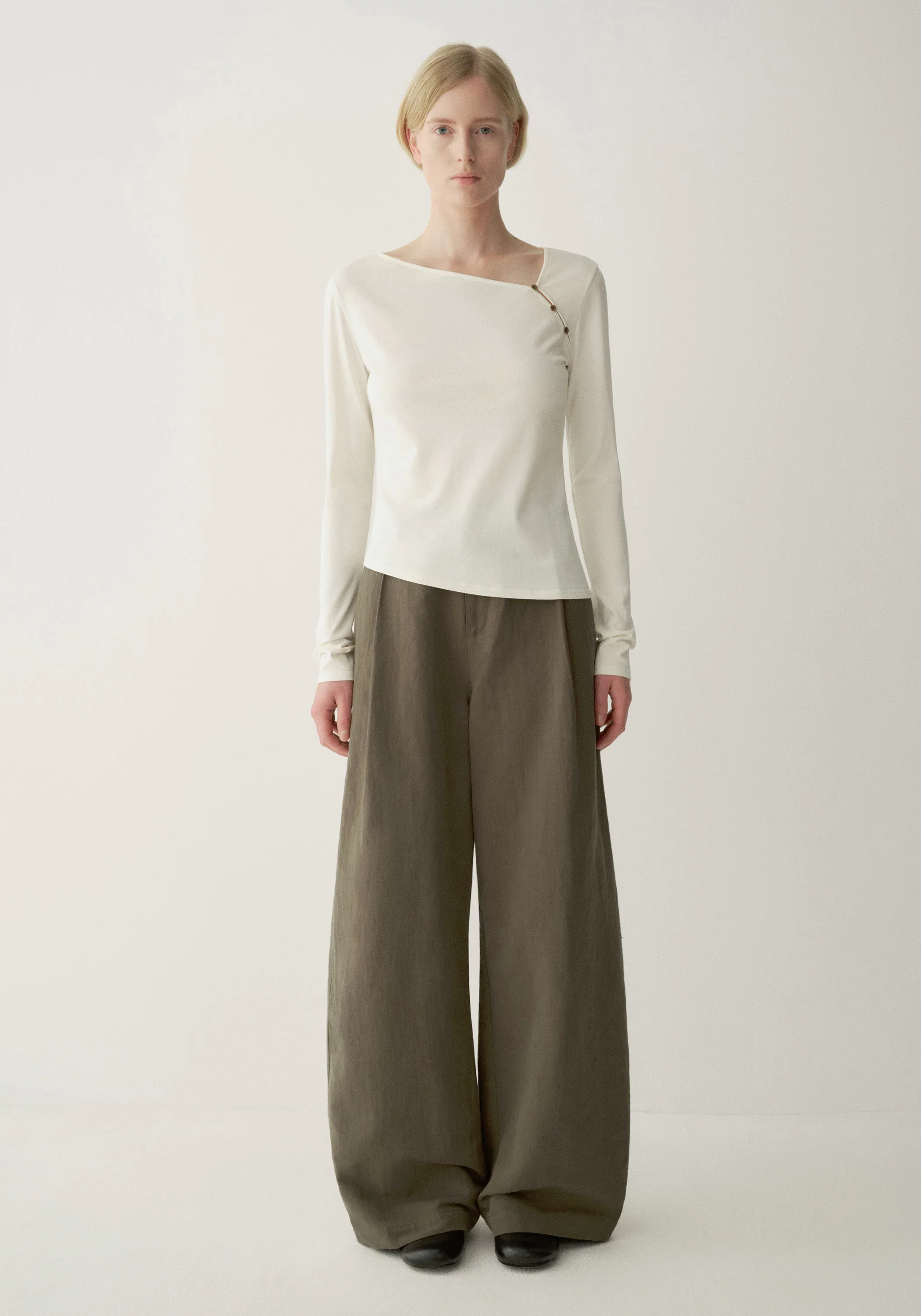 Buttoned Straight Pants - Image 8