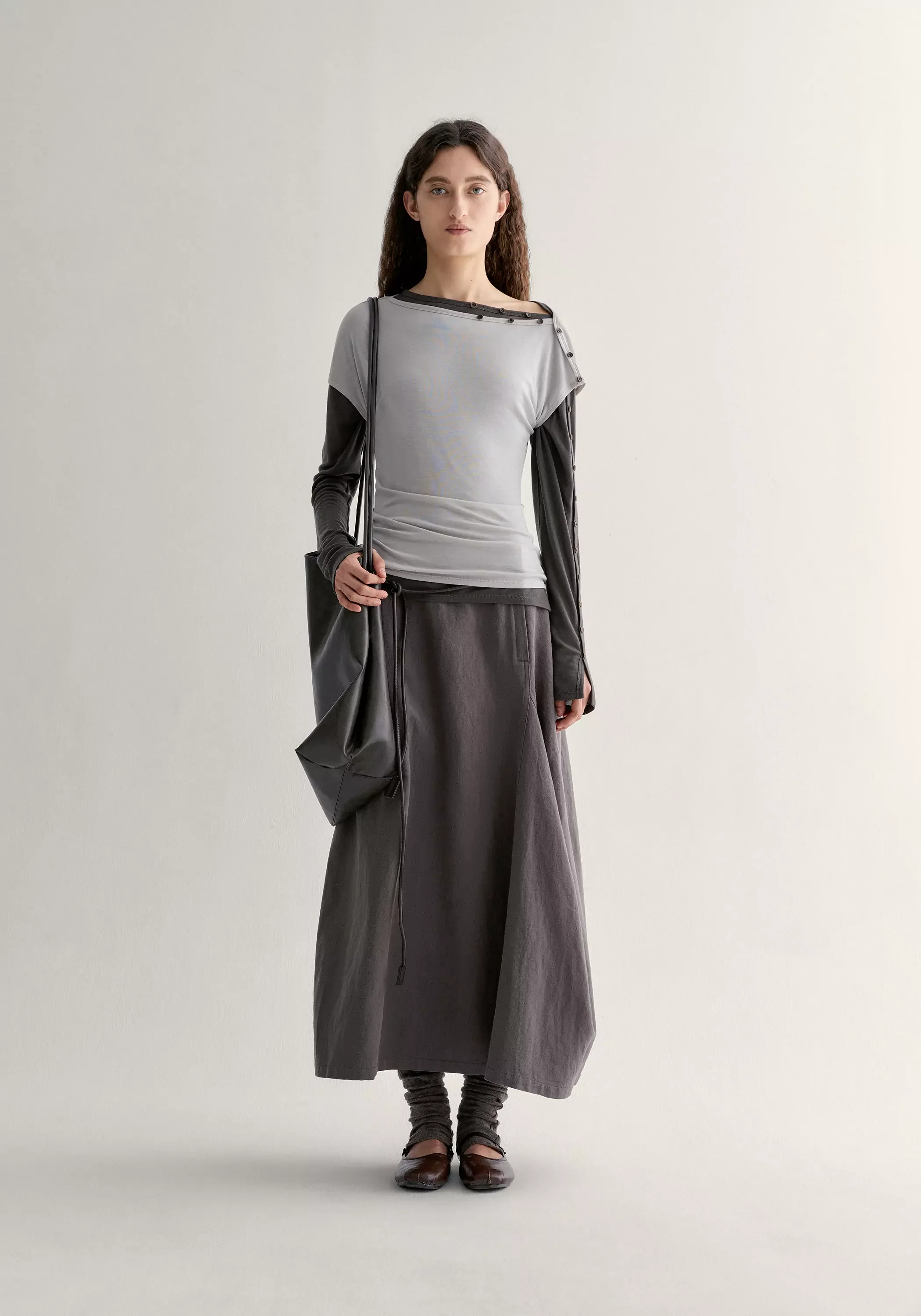 Buttoned Wool T-shirt - Image 11