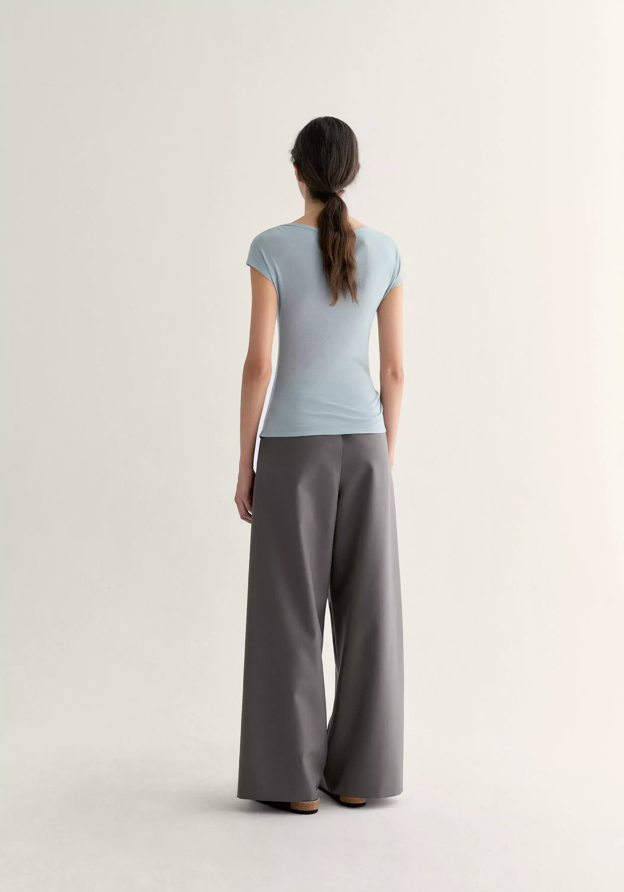Buttoned Wool T-shirt - Image 6