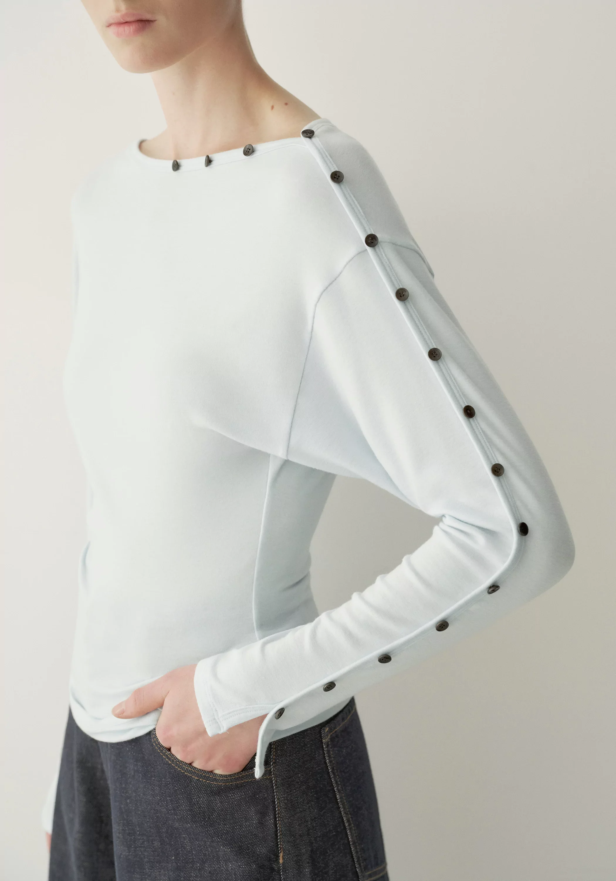 Buttoned Wool Top - Image 12