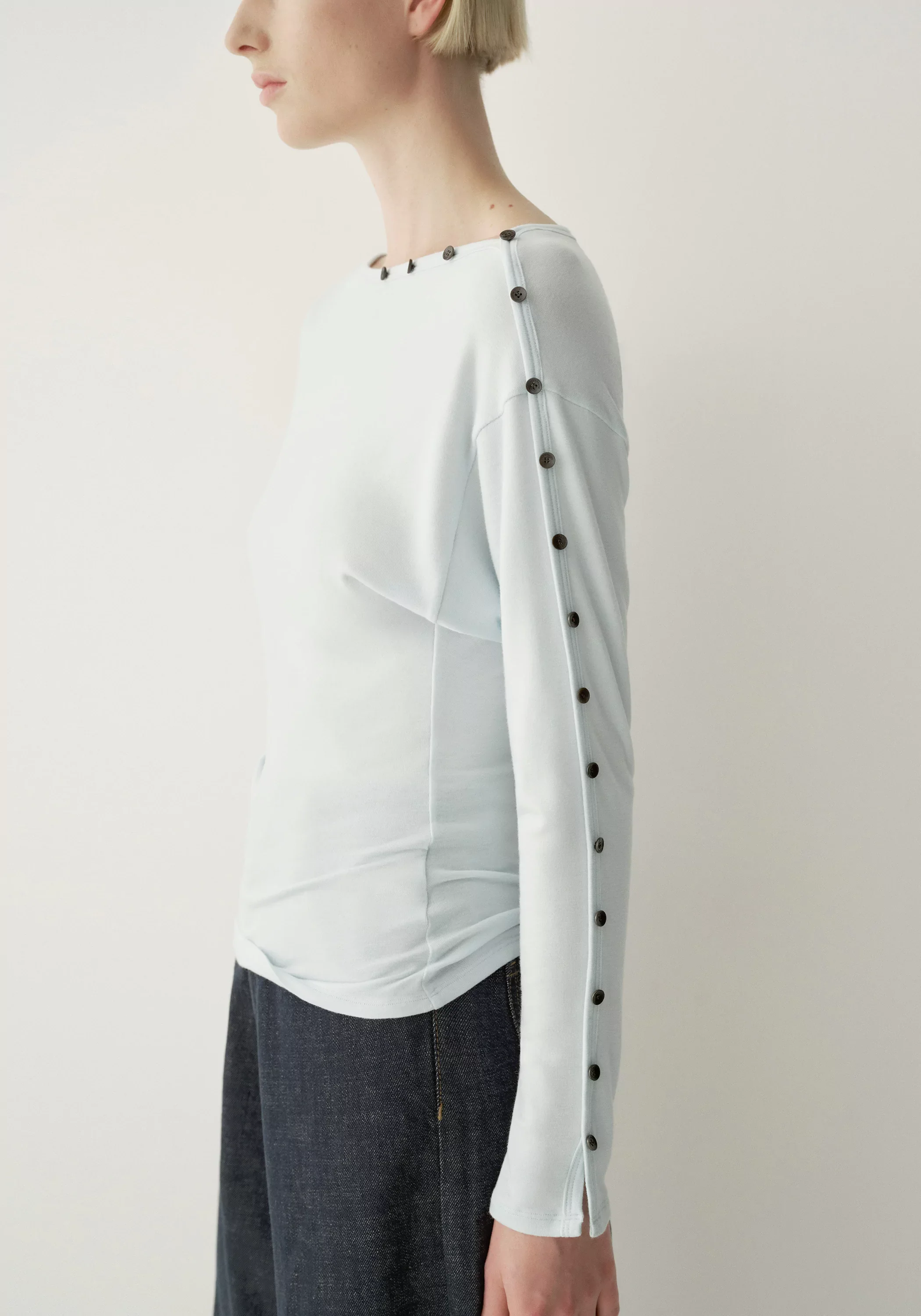 Buttoned Wool Top - Image 13