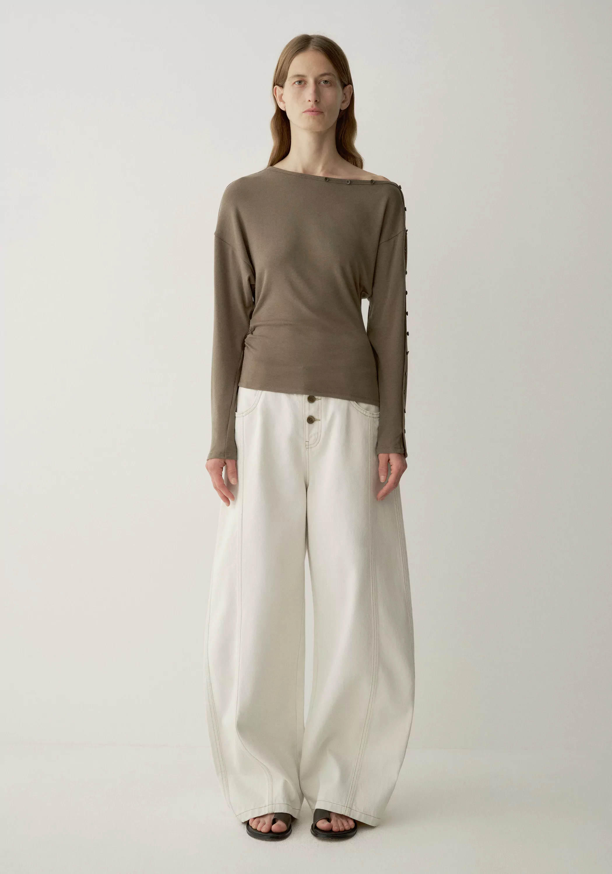 Buttoned Wool Top - Image 2