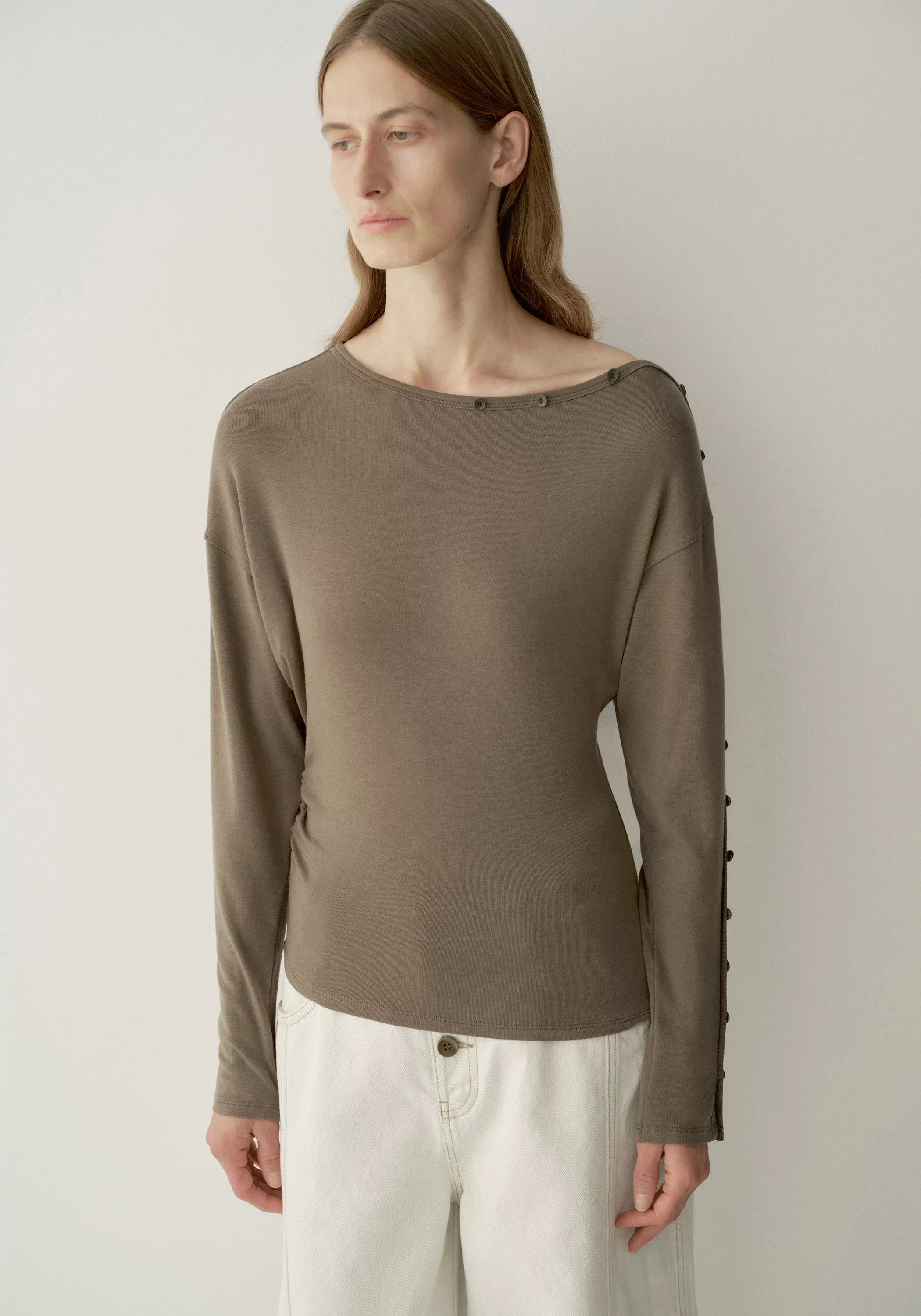 Buttoned Wool Top - Image 5