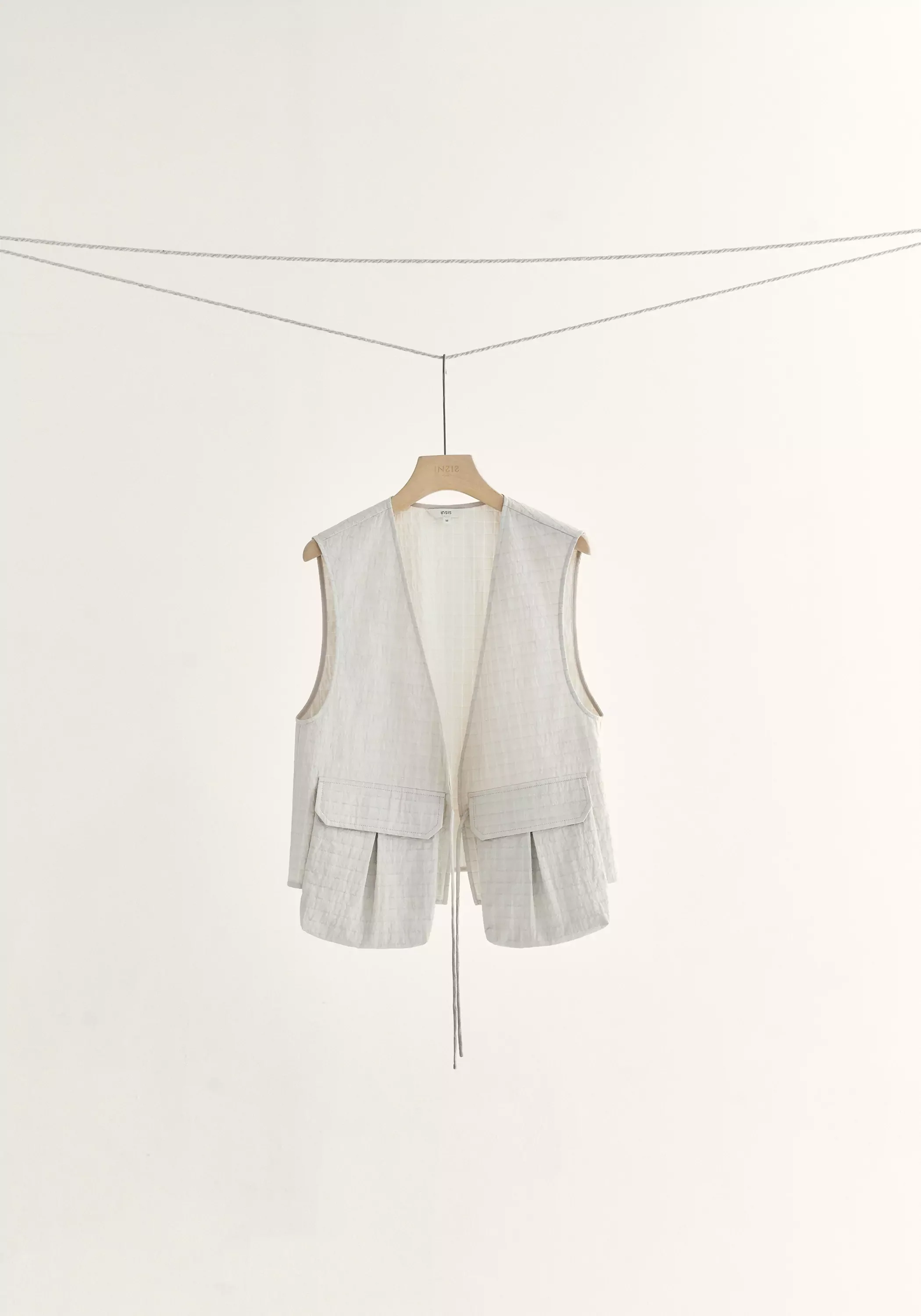 Checked V-Neck Vest - Image 20